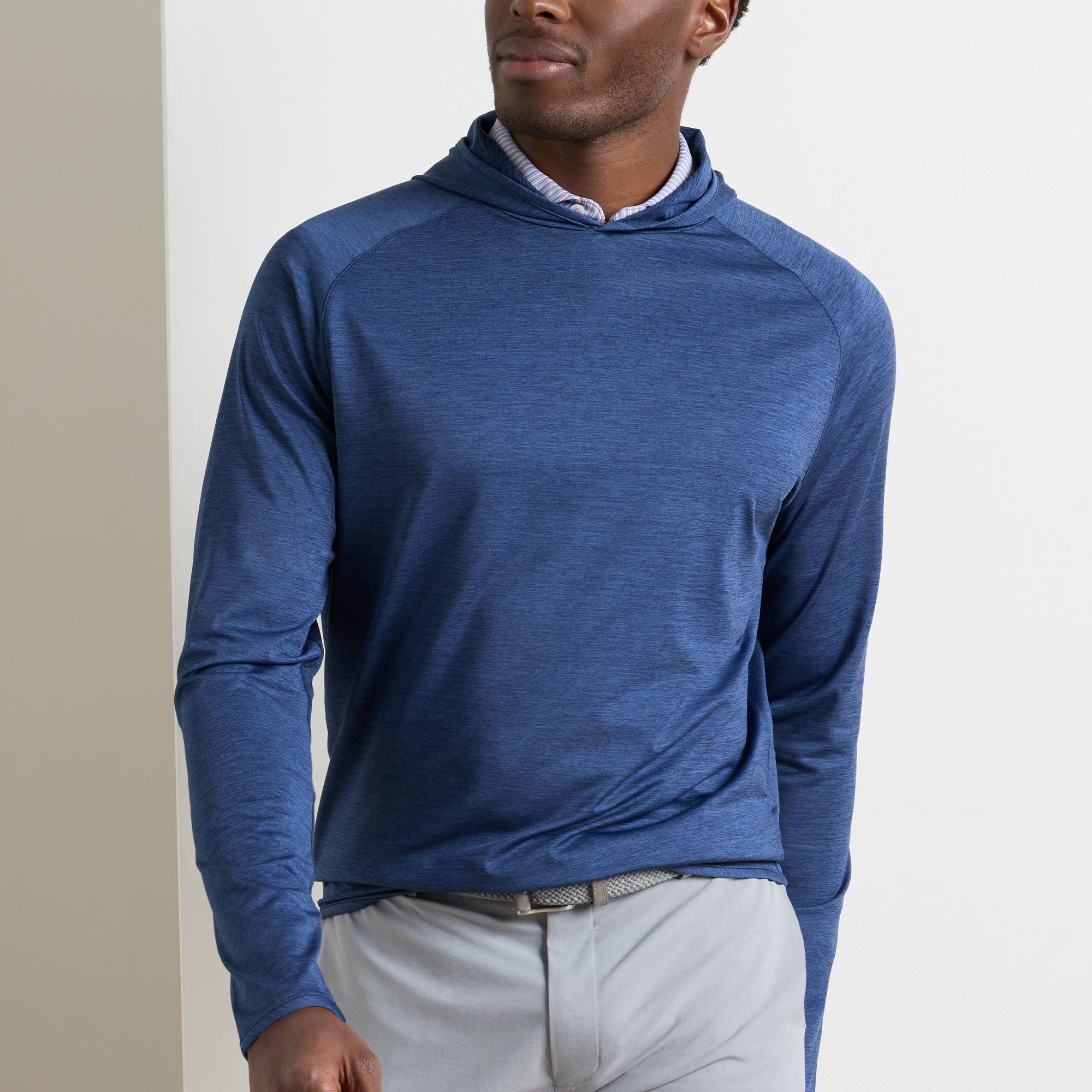 Peter Millar Stealth Performance Mens Golf Hoodie Navy