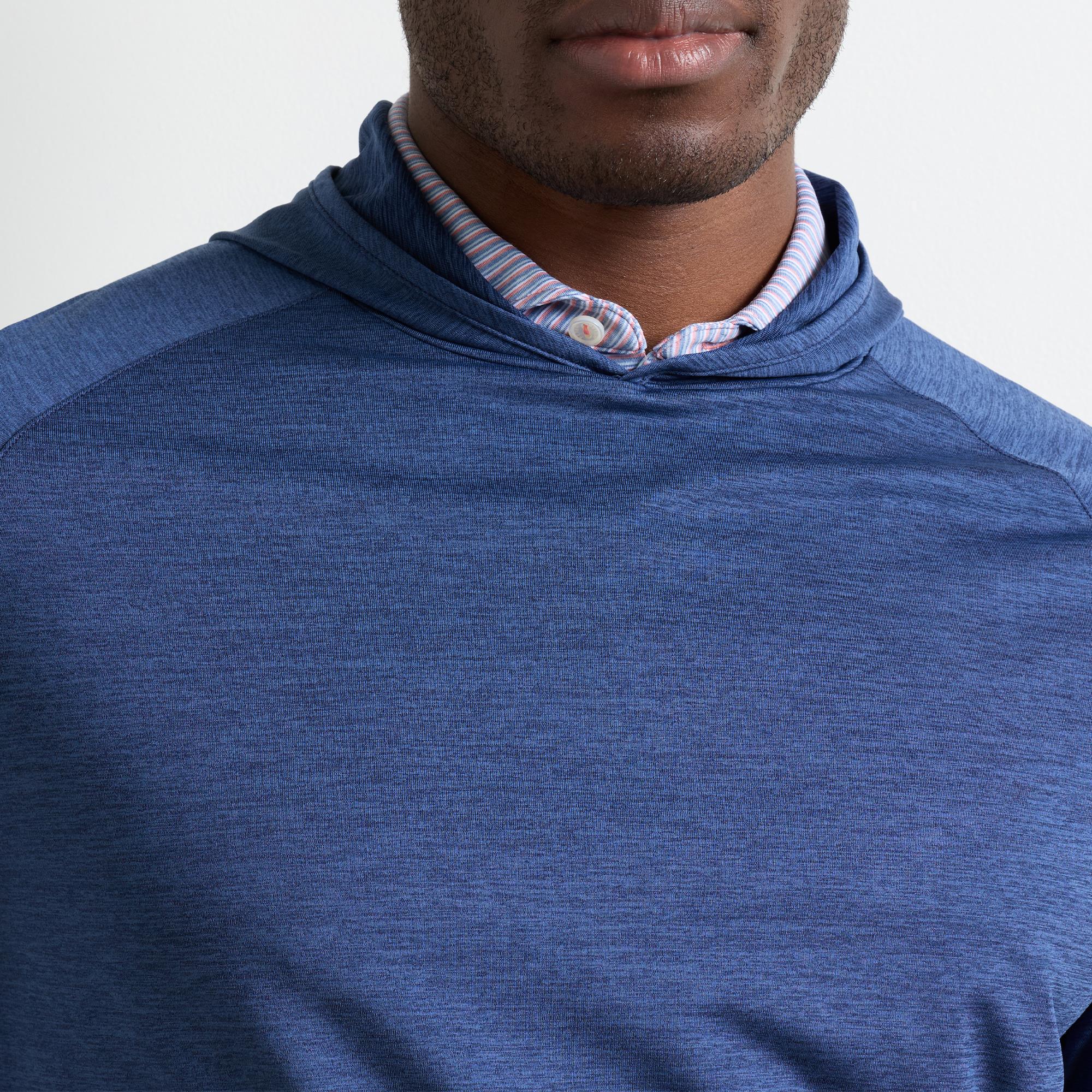 Peter Millar Stealth Performance Mens Golf Hoodie Navy