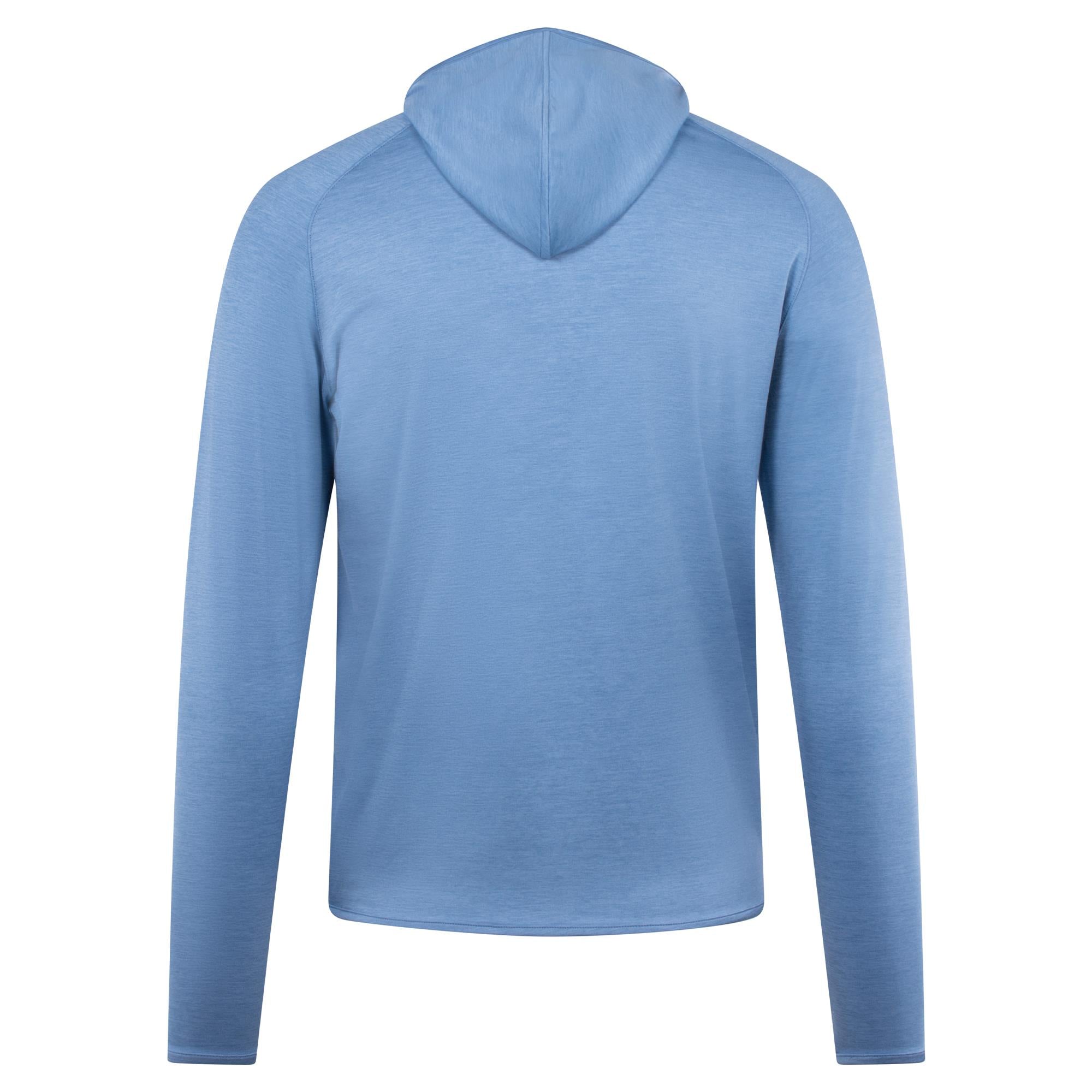 Peter Millar Stealth Performance Mens Golf Hoodie Windy Blue