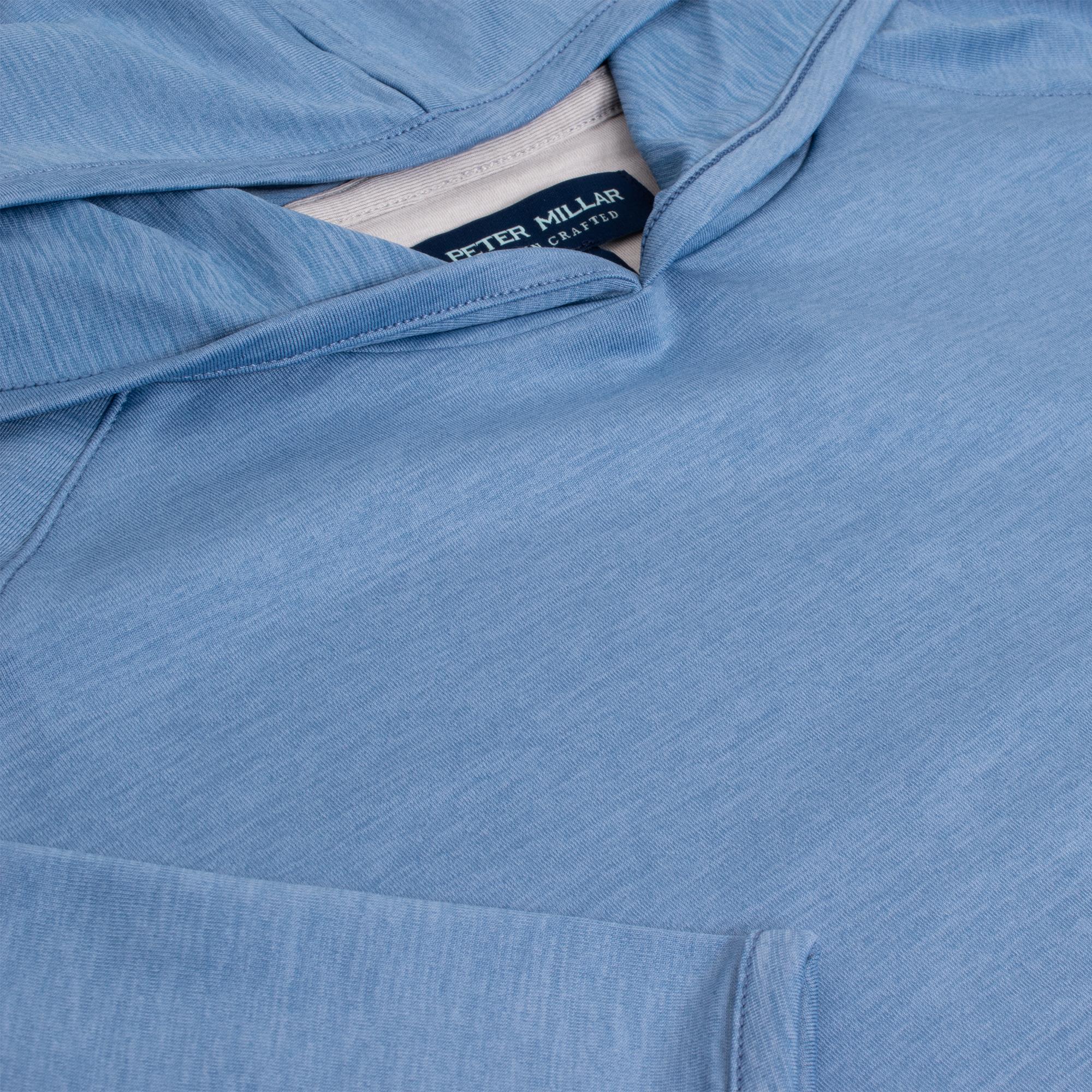 Peter Millar Stealth Performance Mens Golf Hoodie Windy Blue