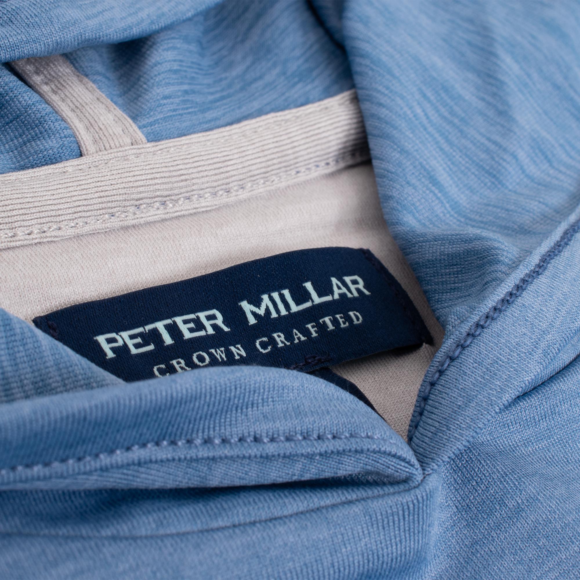 Peter Millar Stealth Performance Mens Golf Hoodie Windy Blue