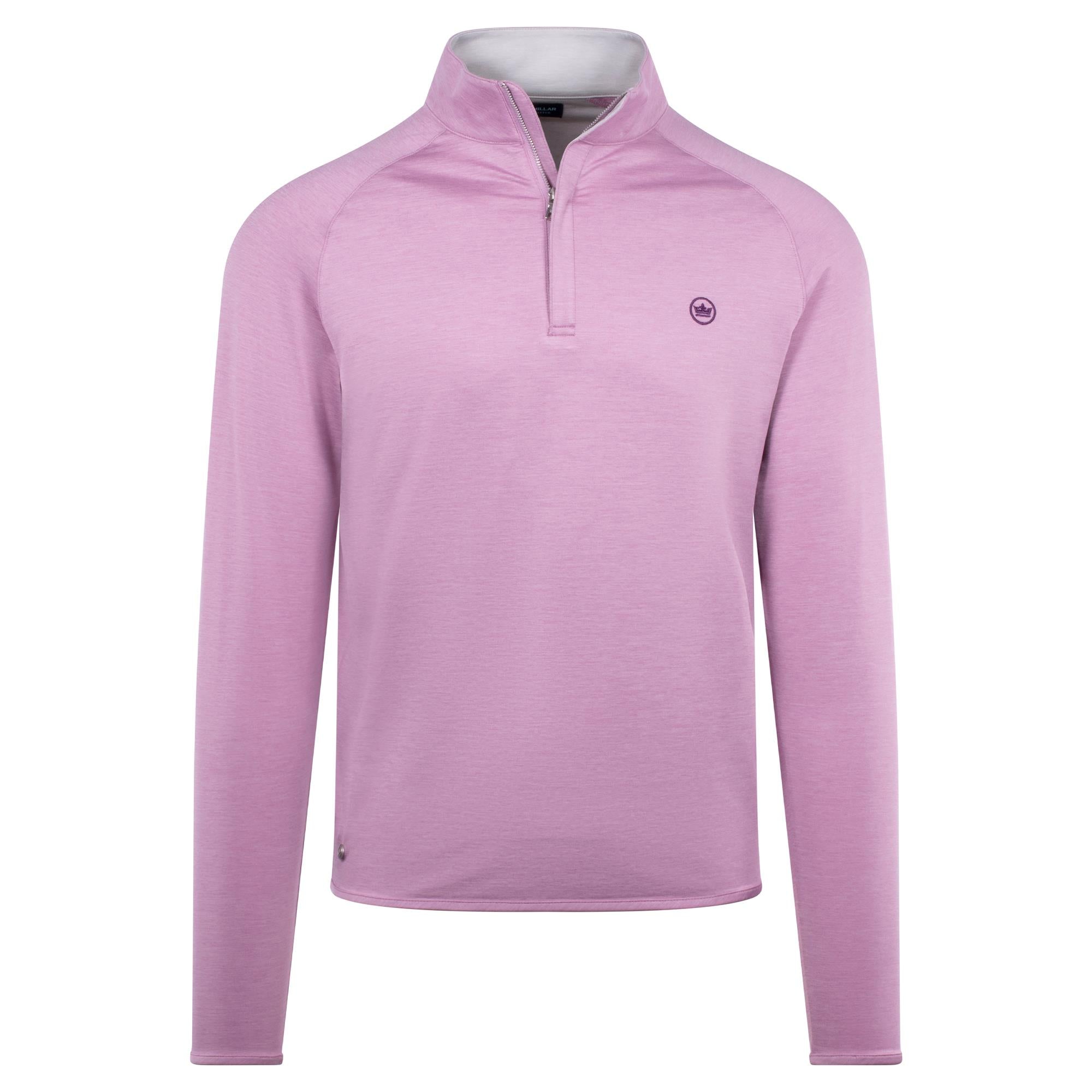 Peter Millar Stealth Performance Quarter Zip Mens Golf Mid Layer Soft Orchid