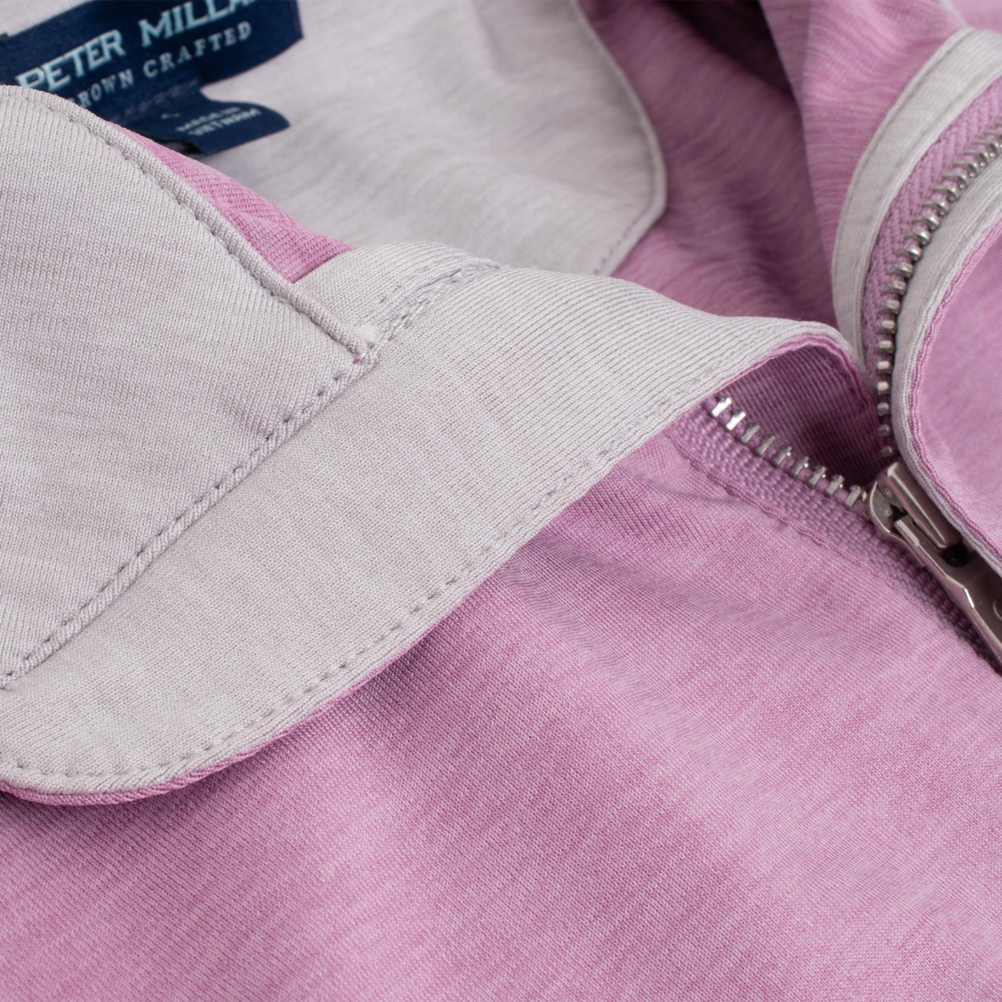 Peter Millar Stealth Performance Quarter Zip Mens Golf Mid Layer Soft Orchid