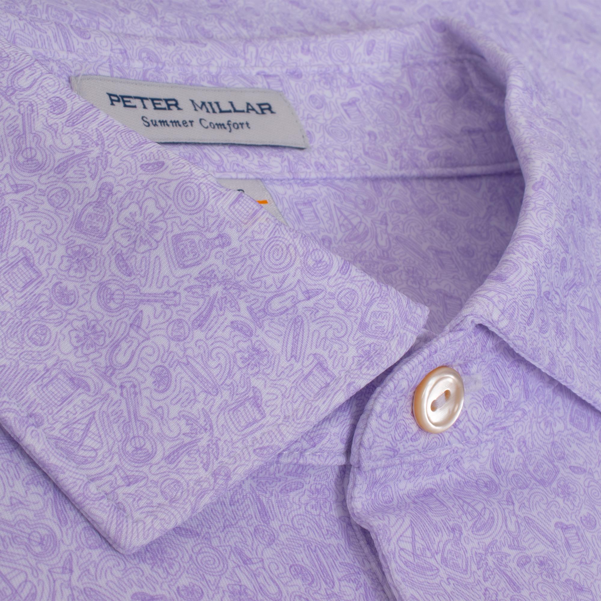 Peter Millar Getaway Performance Jersey Polo Shirt White