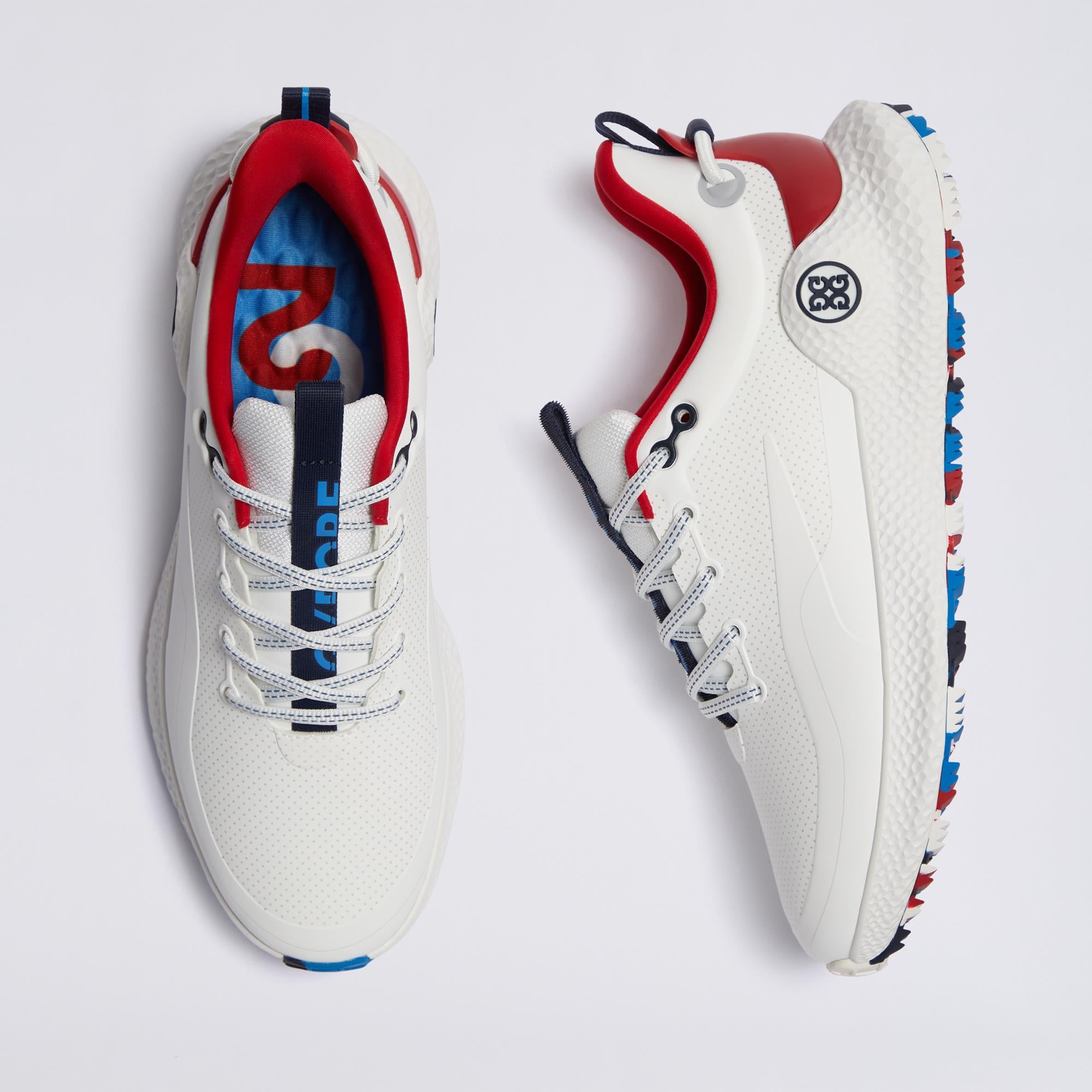 G/FORE MG4+ O2 Perforated Mens Golf Shoes Snow/Classic Red