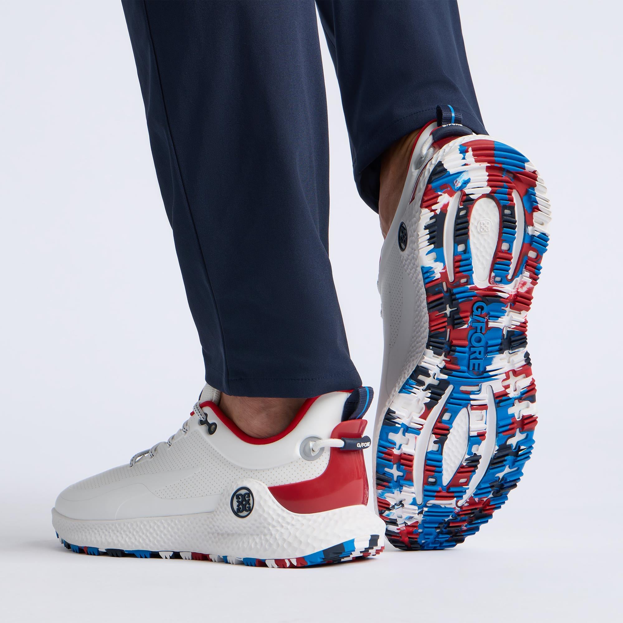 G/FORE MG4+ O2 Perforated Mens Golf Shoes Snow/Classic Red