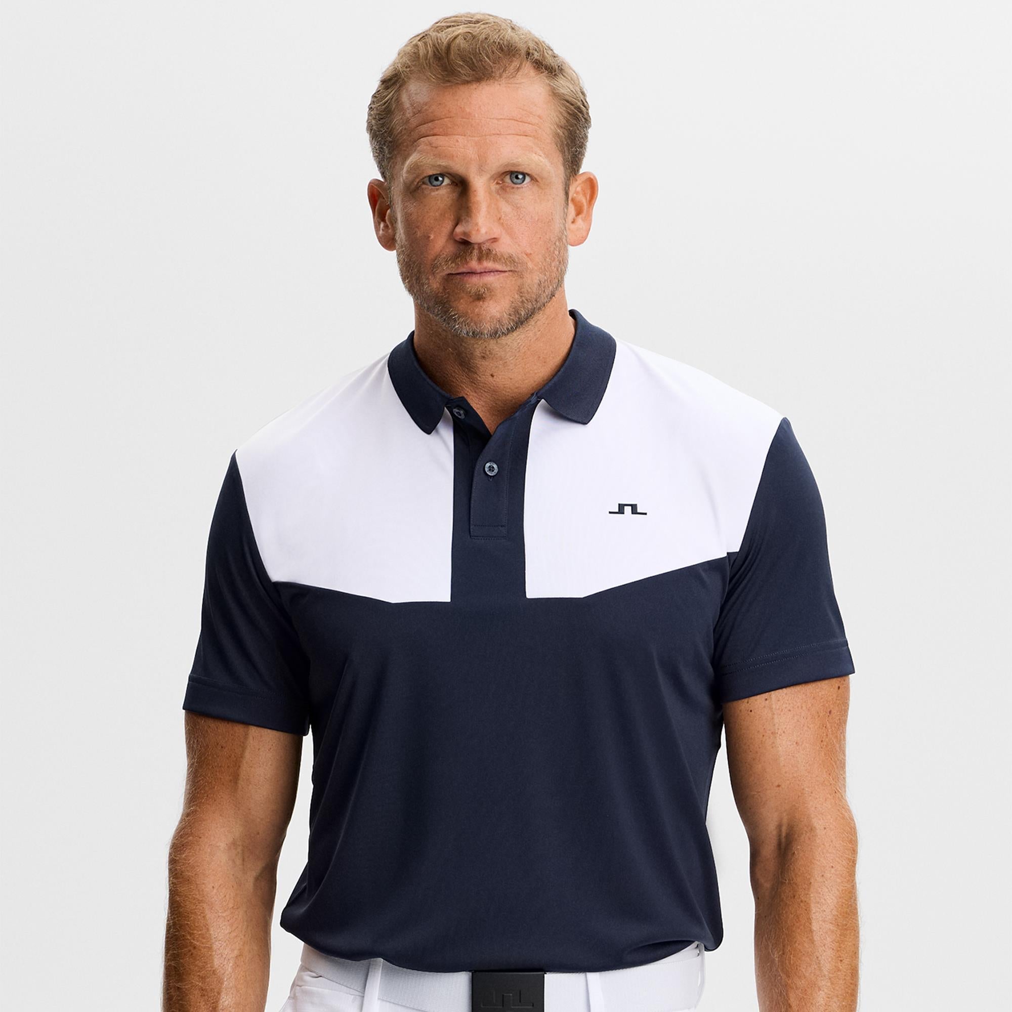 J Lindeberg Calex Mens Golf Polo Shirt Navy