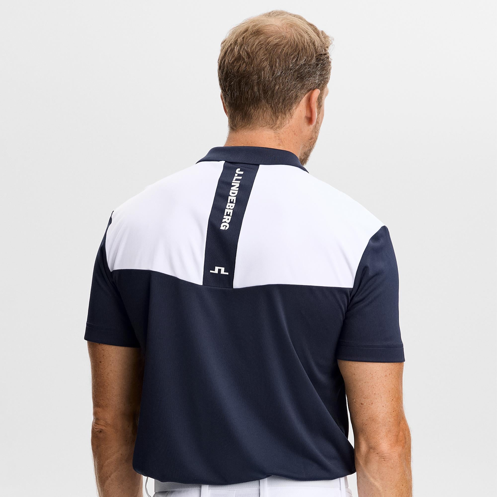 J Lindeberg Calex Mens Golf Polo Shirt Navy