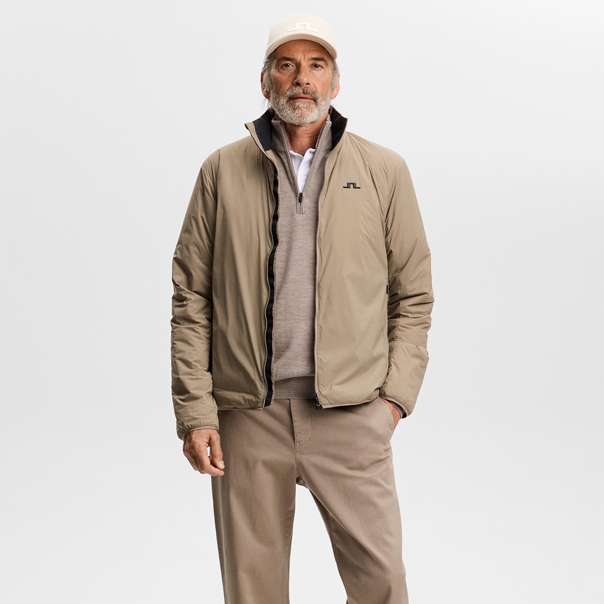 J Lindeberg Clinton Padded Mens Golf Jacket Brindle