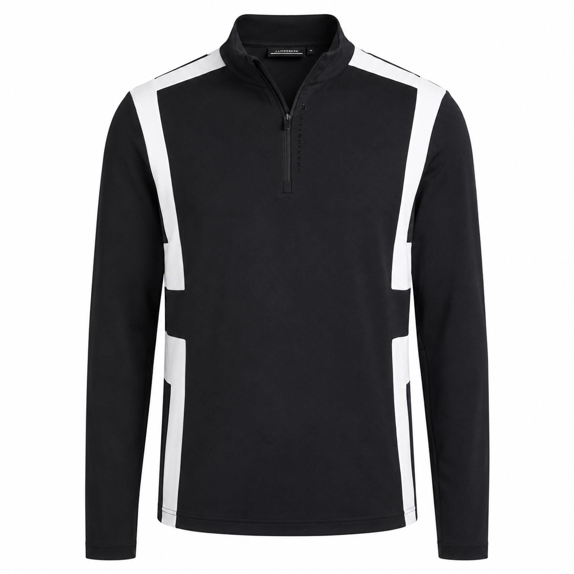 J Lindeberg Finn Quarter Zip Mens Golf Mid Layer Black