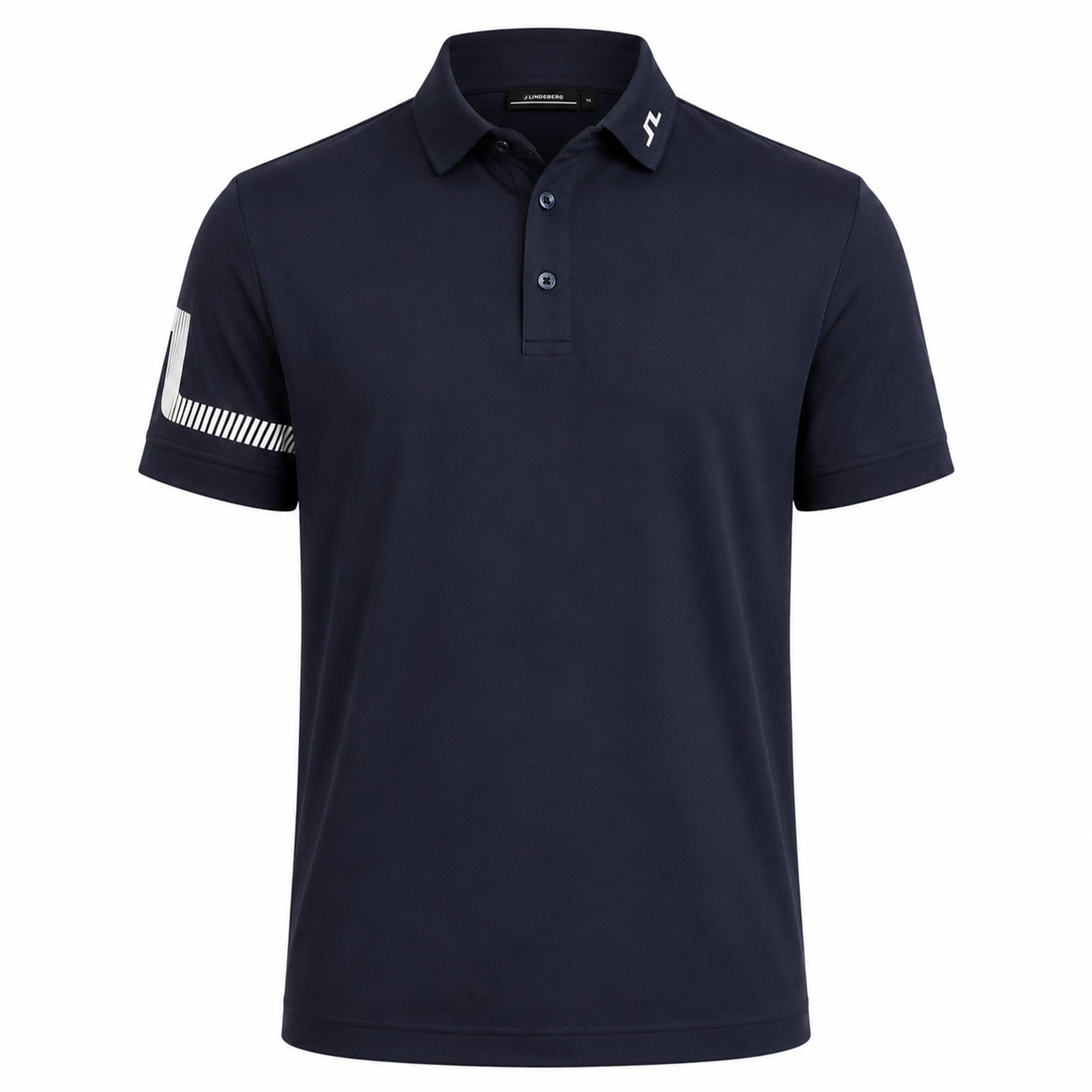 J Lindeberg Heath Mens Golf Polo Shirt Navy-M