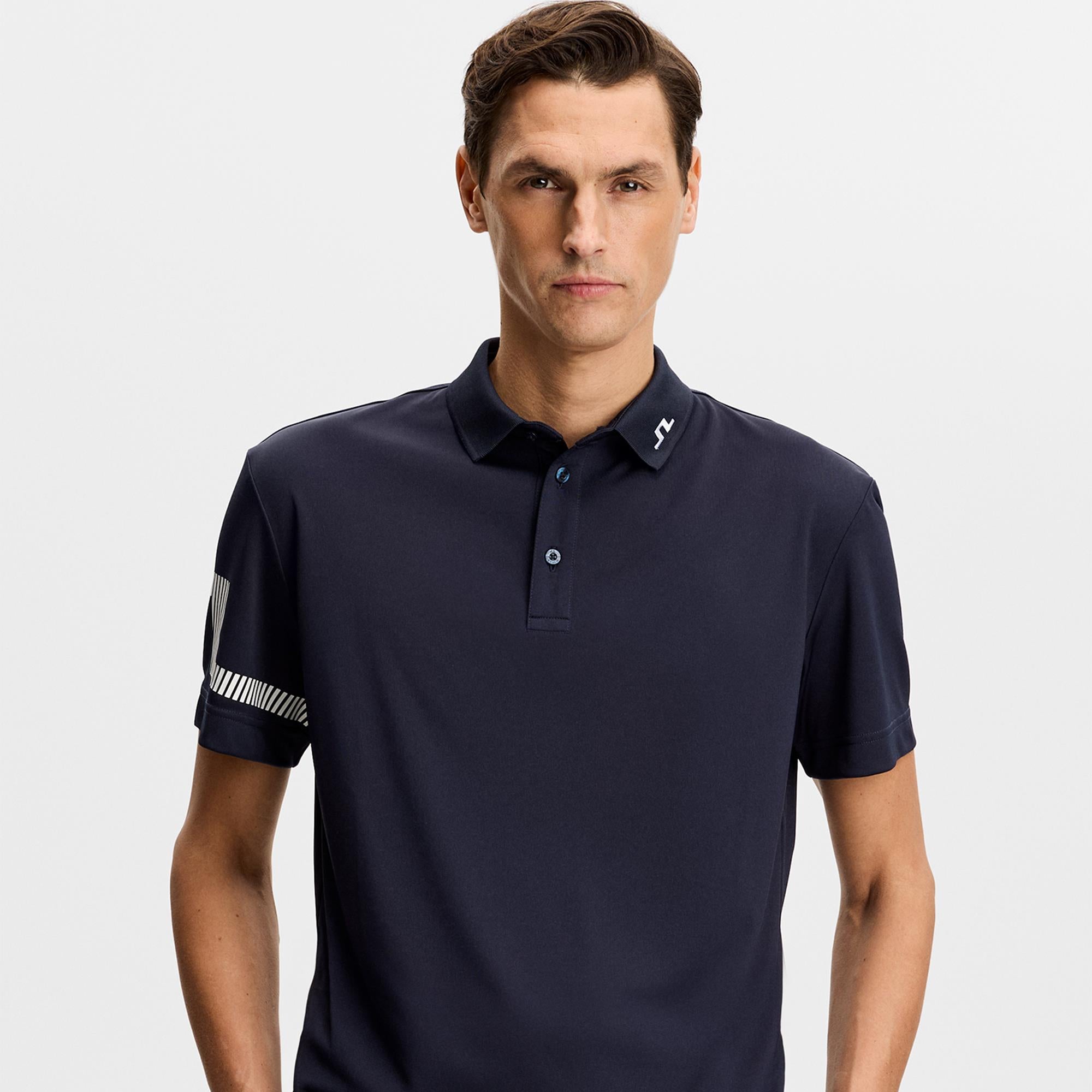J Lindeberg Heath Mens Golf Polo Shirt Navy-M