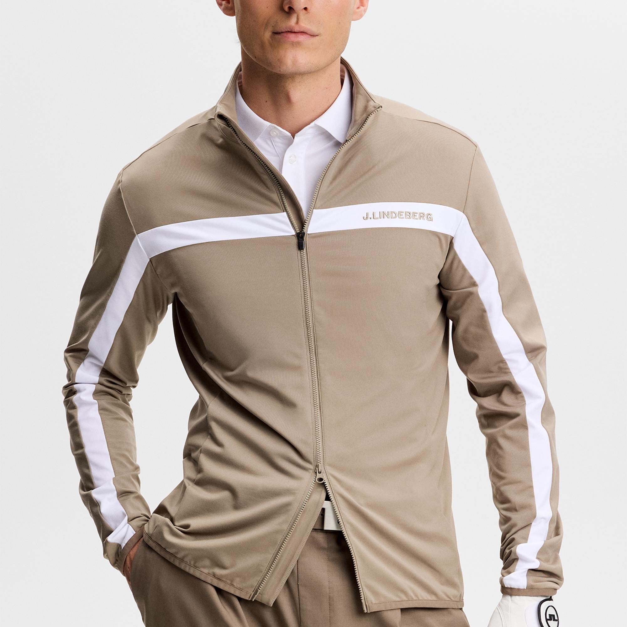 J Lindeberg Jarvis Mens Golf Mid Layer Brindle