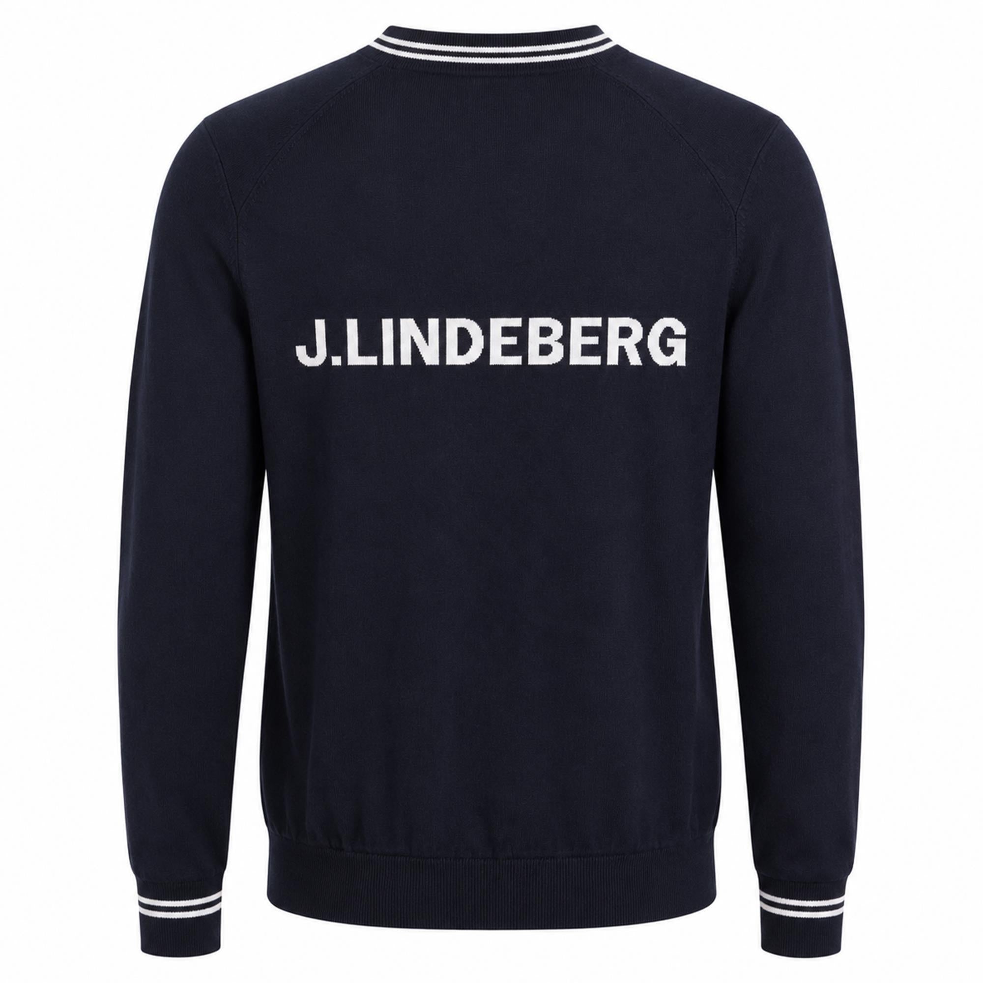 J Lindeberg Kenny Windbreaker Knit Mens Golf Sweater Navy