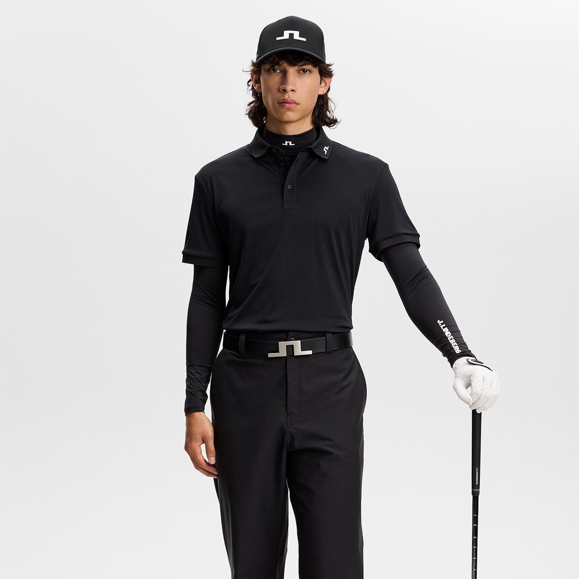 J Lindeberg KV Mens Golf Polo Shirt Black