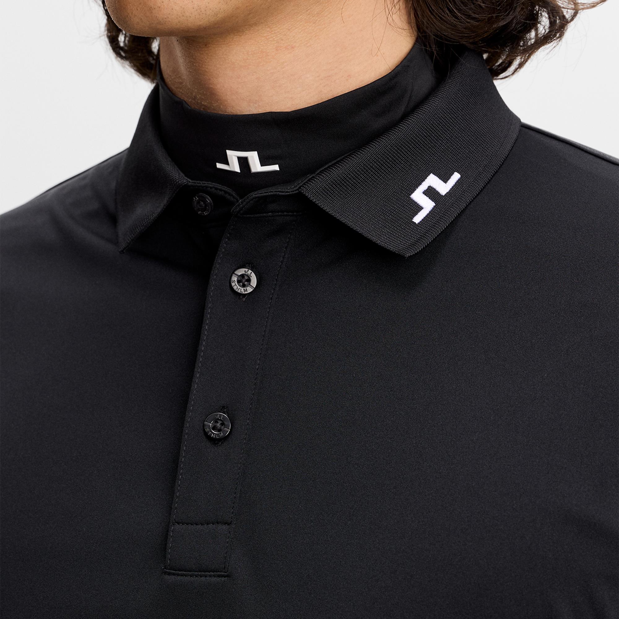 J Lindeberg KV Mens Golf Polo Shirt Black