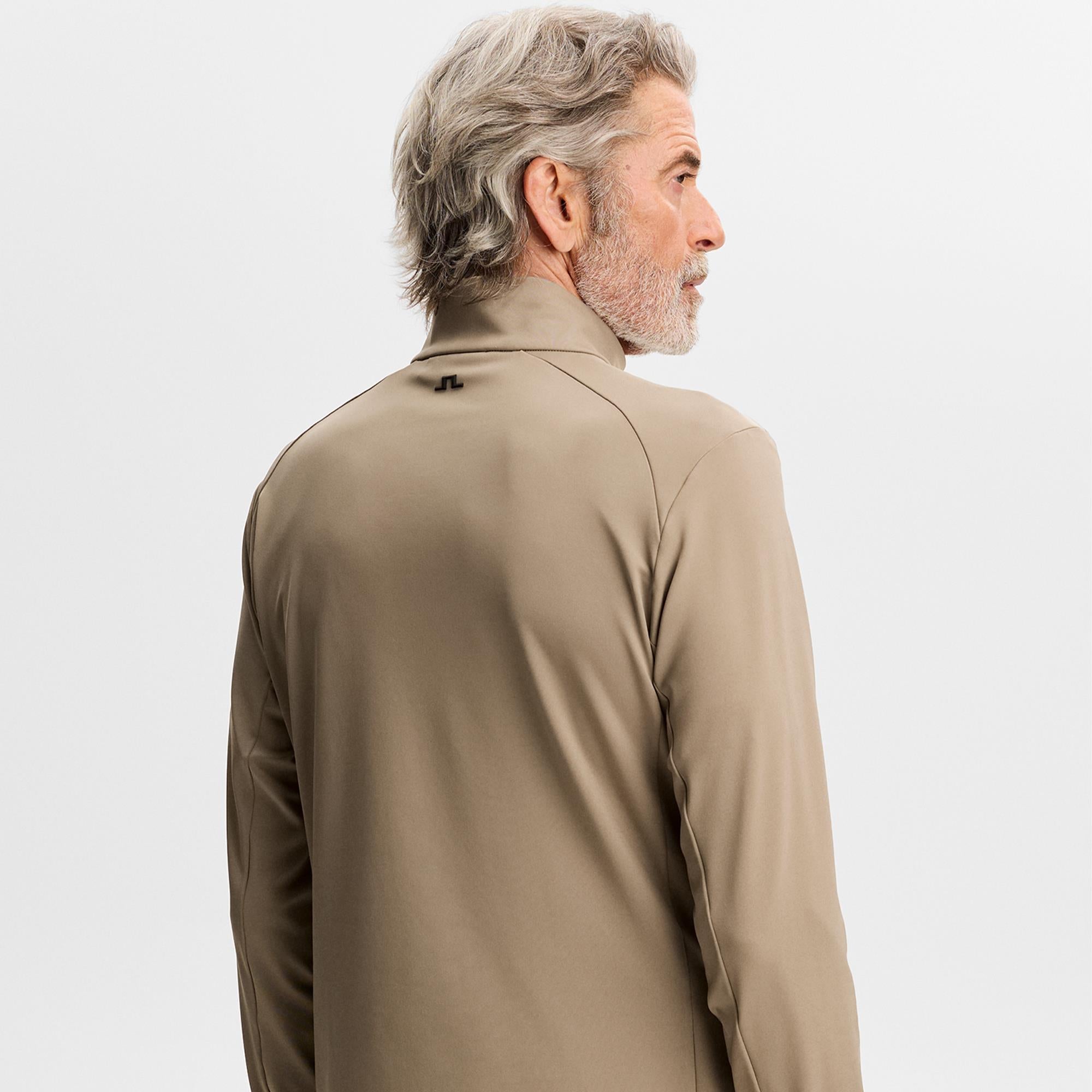 J Lindeberg Lassy Quarter Zip Mens Golf Mid Layer Brindle