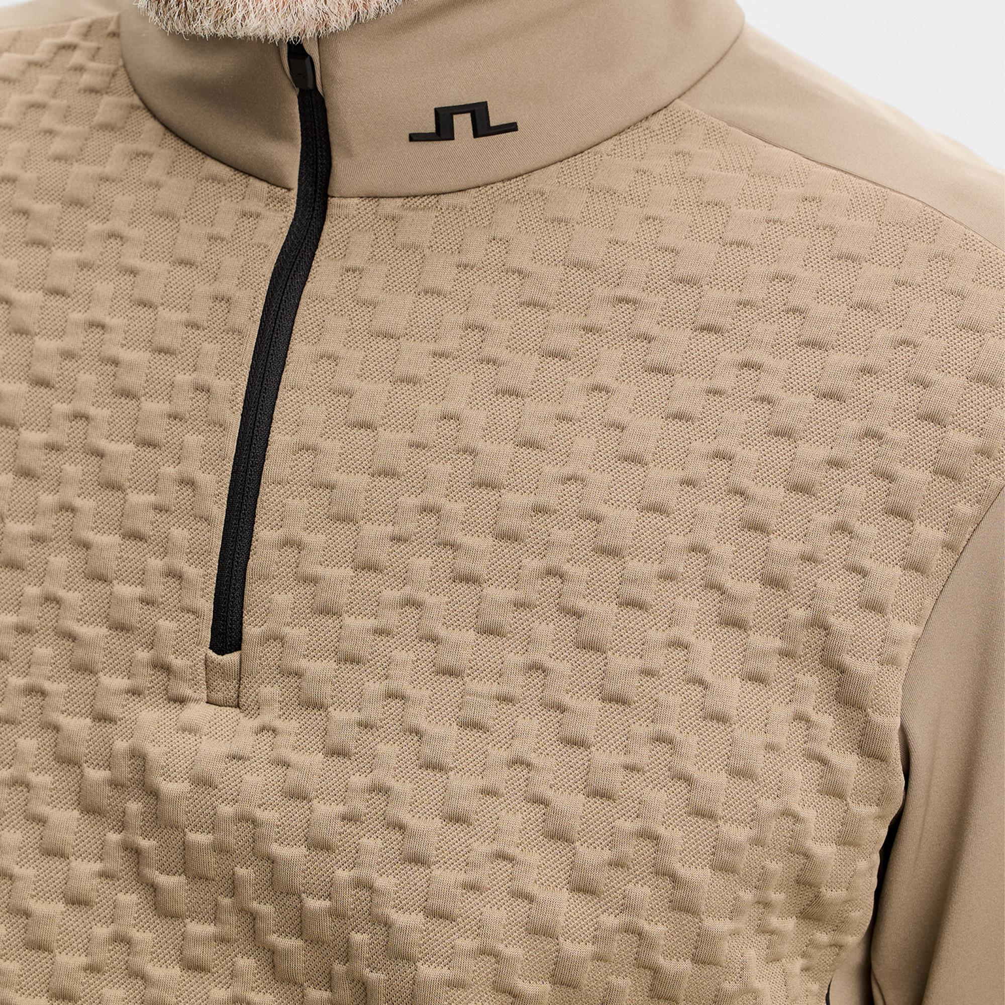 J Lindeberg Lassy Quarter Zip Mens Golf Mid Layer Brindle