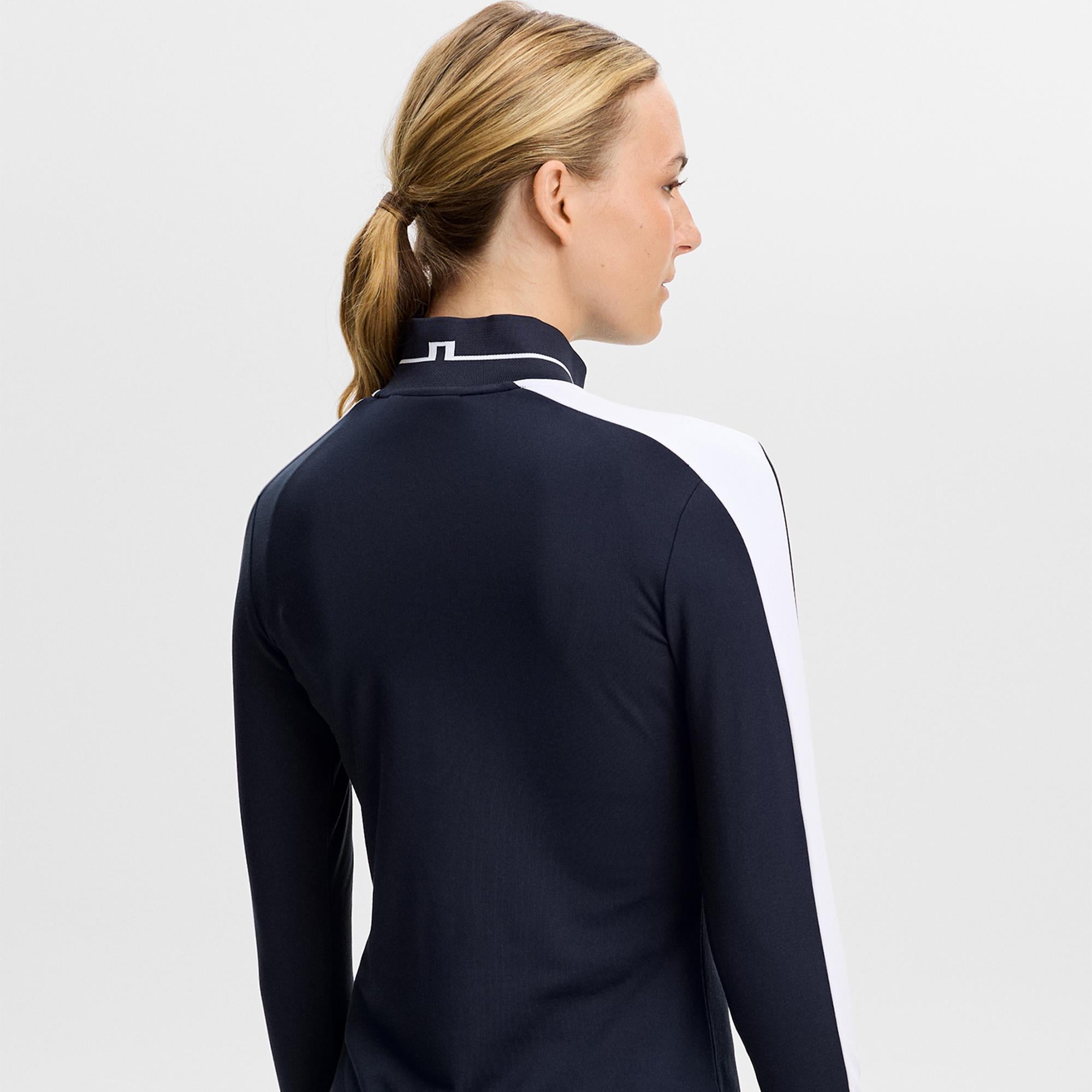 J Lindeberg Hertta Ladies Long Sleeve Polo Shirt Navy