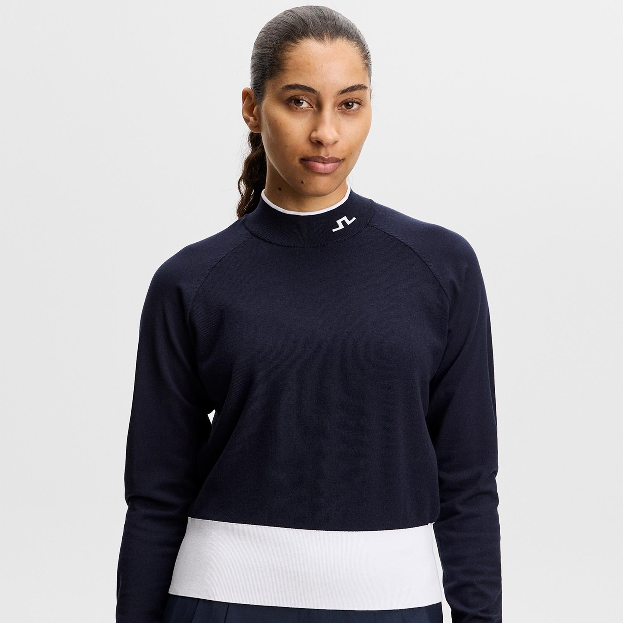 J Lindeberg Zoe Knitted Ladies Golf Sweater Navy