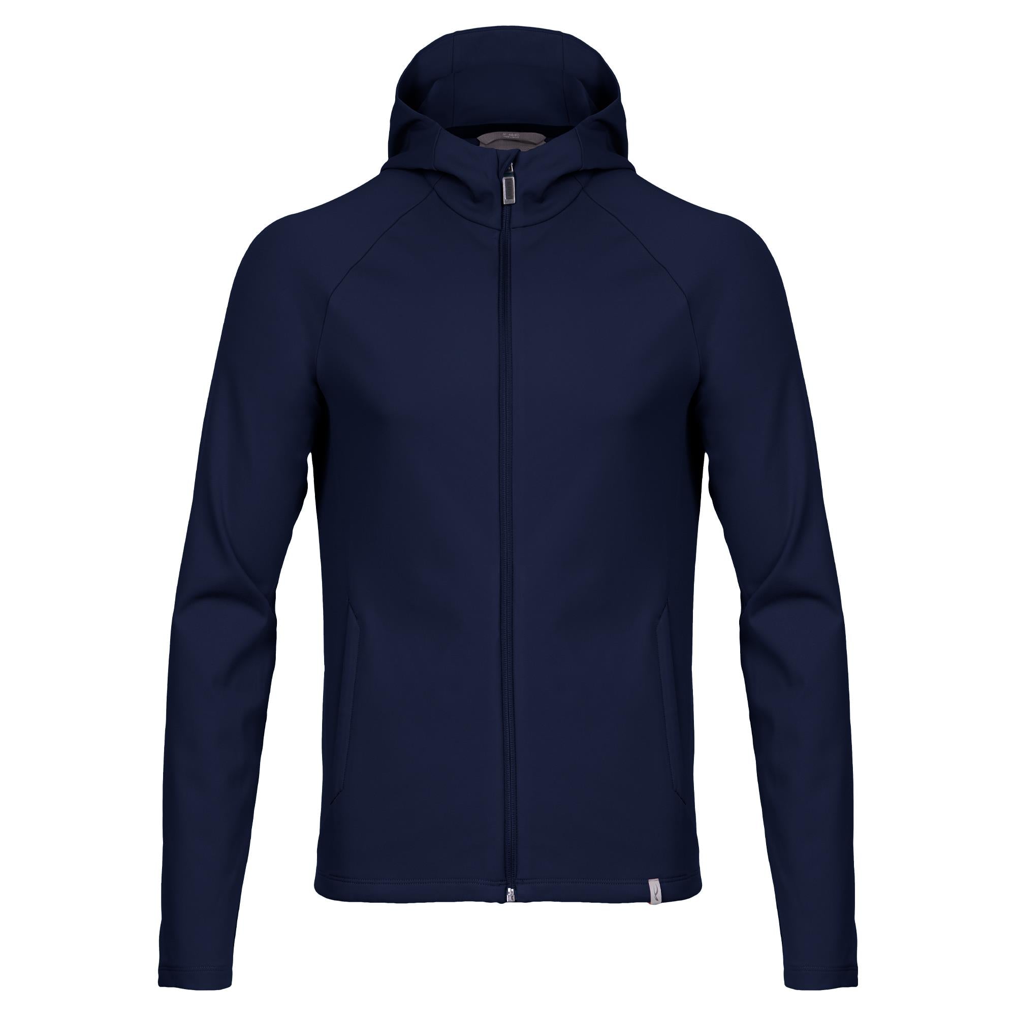 KJUS Charge Hooded Mens Golf Mid Layer Navy