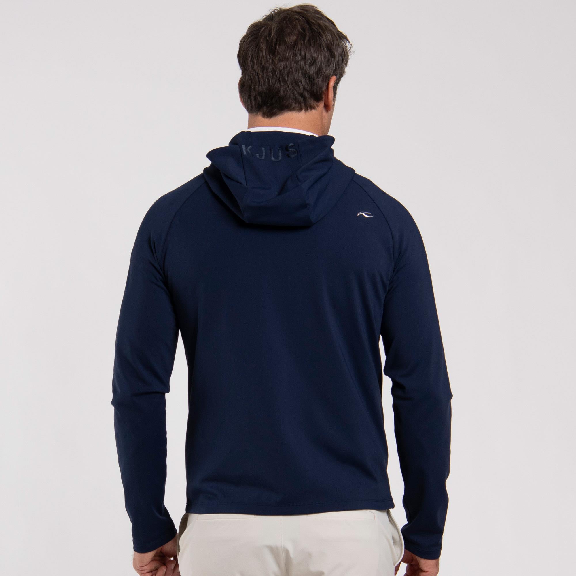 KJUS Charge Hooded Mens Golf Mid Layer Navy
