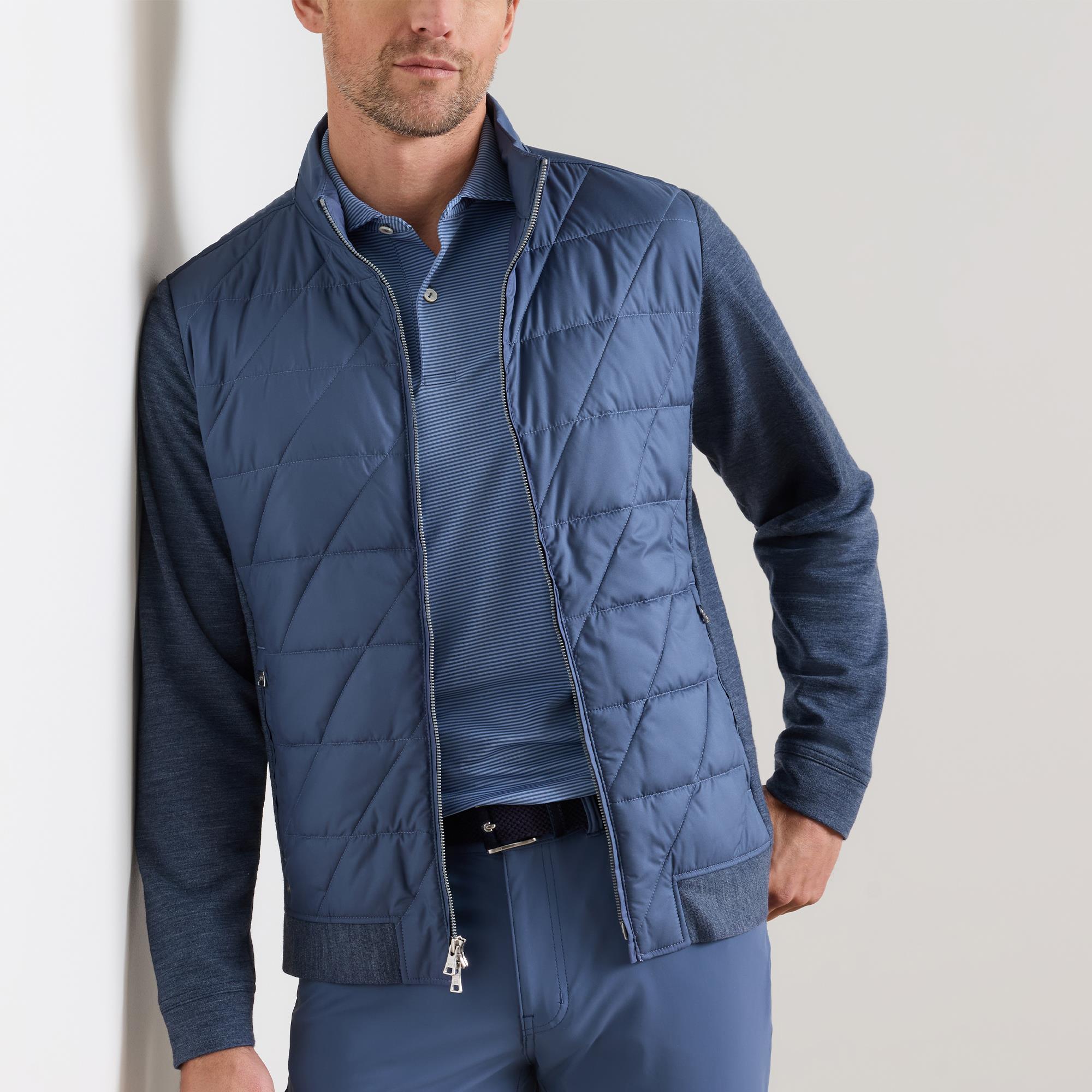 Peter Millar Walker Mens Golf Hybrid Jacket Cadet