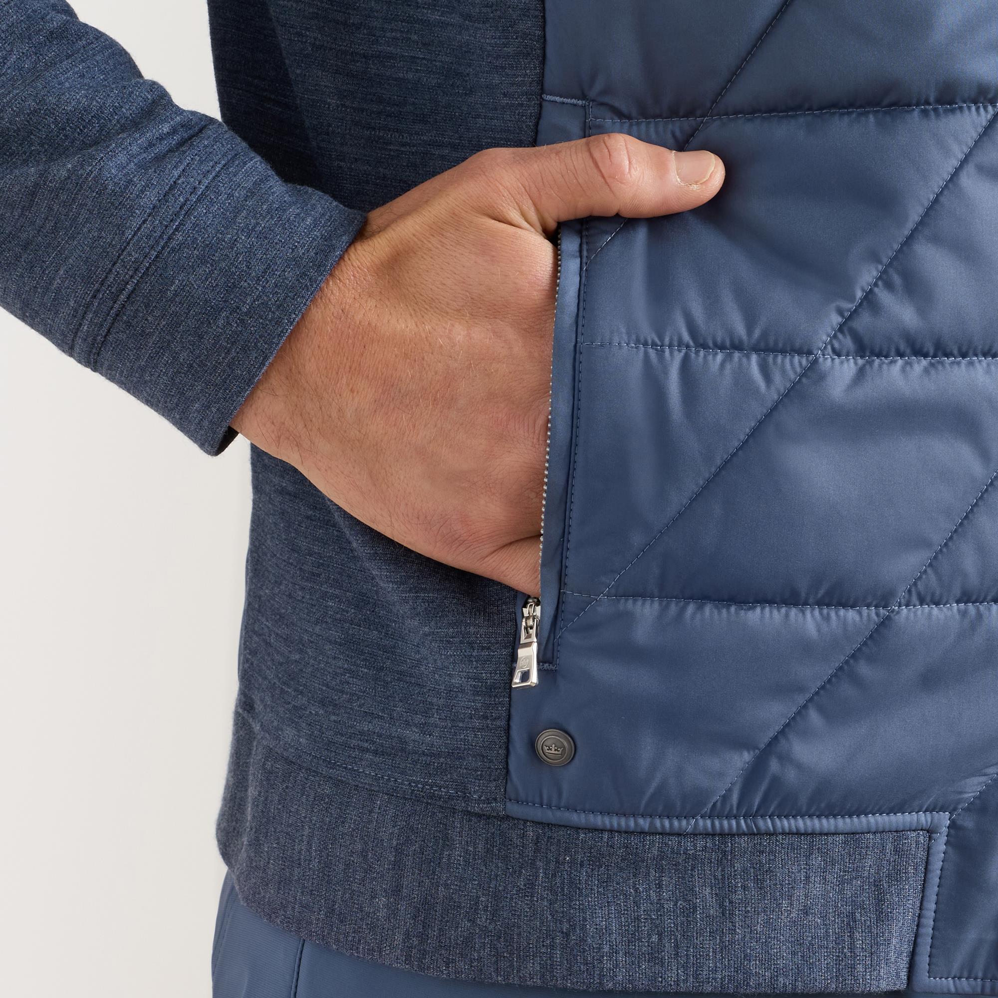Peter Millar Walker Mens Golf Hybrid Jacket Cadet