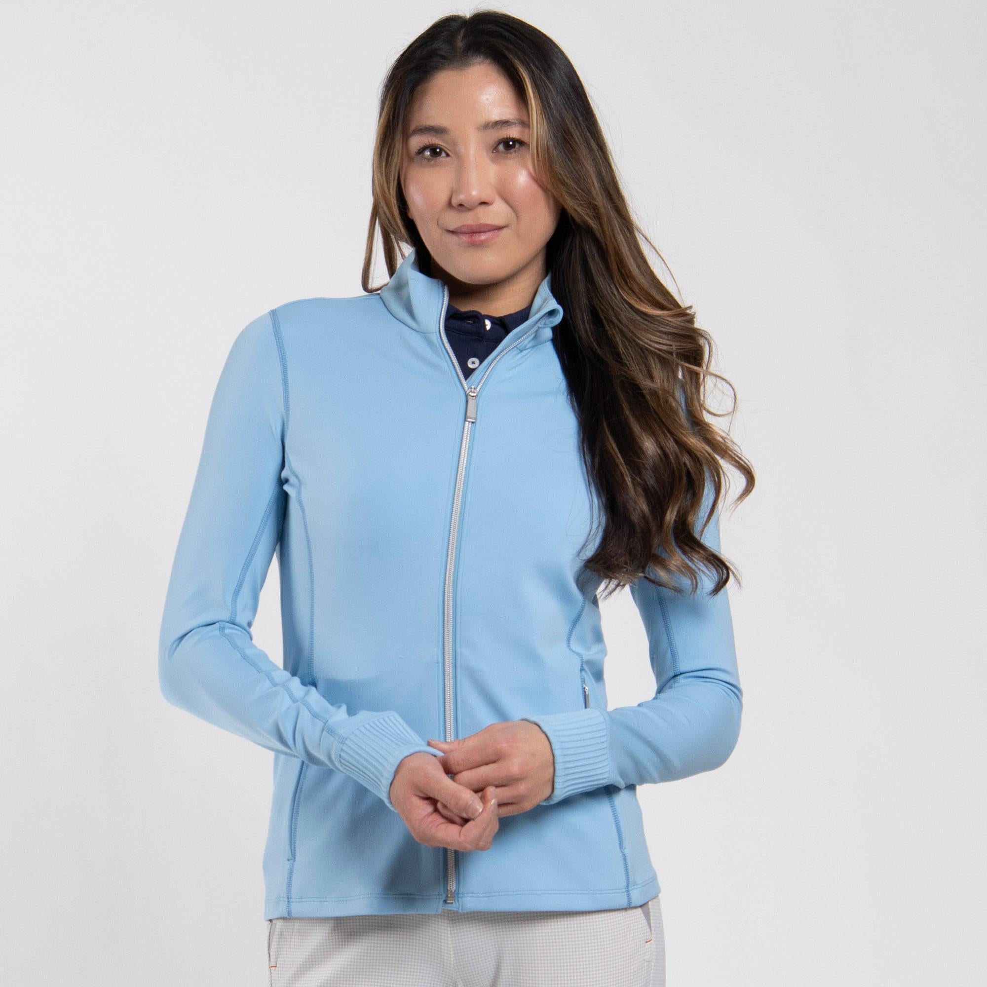 KJUS Birdie Ladies Golf Mid Layer Vapor Blue