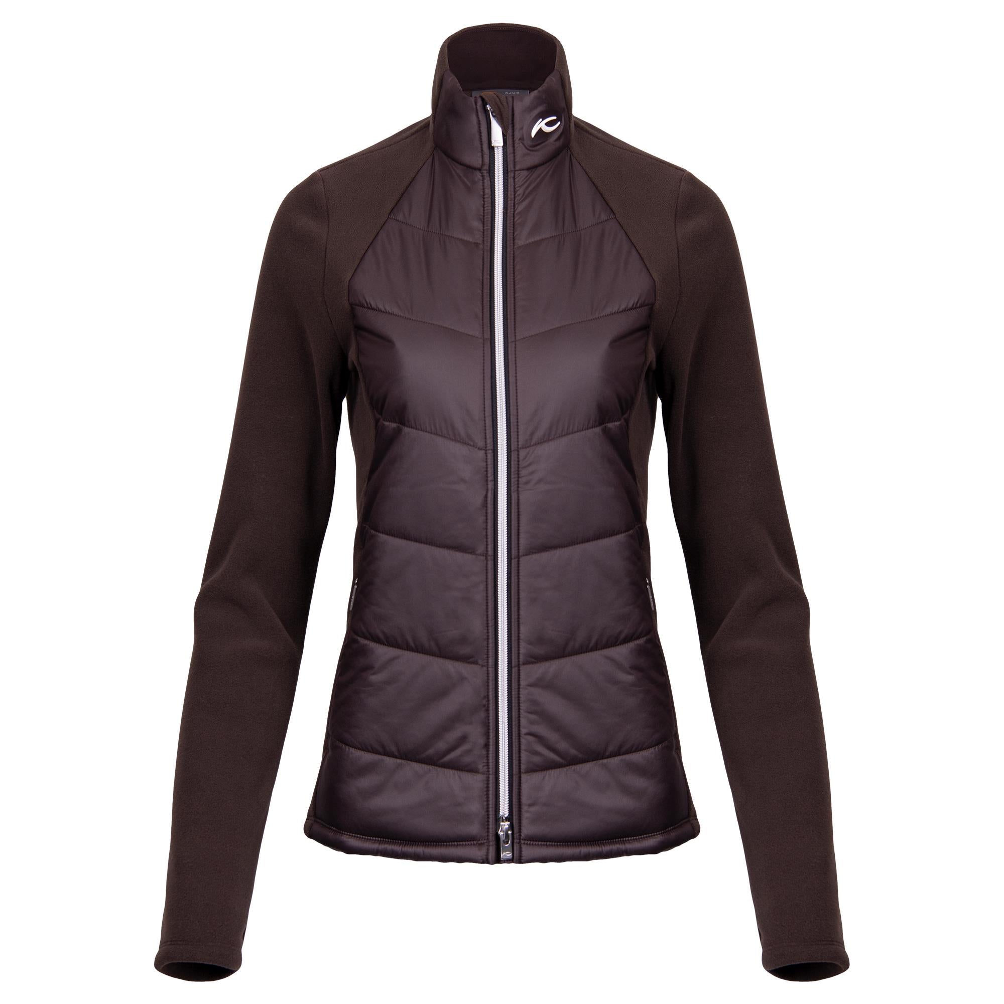 KJUS Lucerne Italian Fleece Ladies Golf Jacket Vapor Espresso/Black