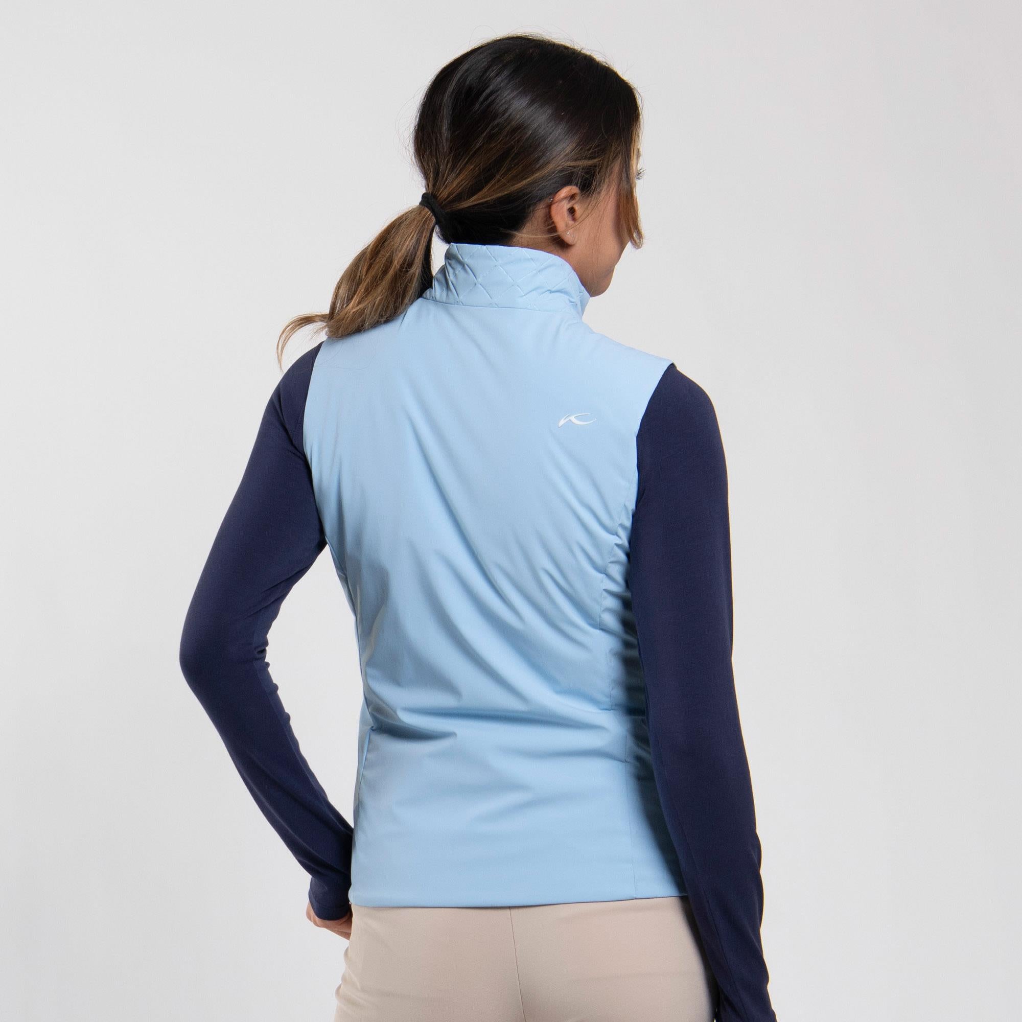 KJUS Rounds Ladies Insulated Windproof Golf Vest Vapor Blue