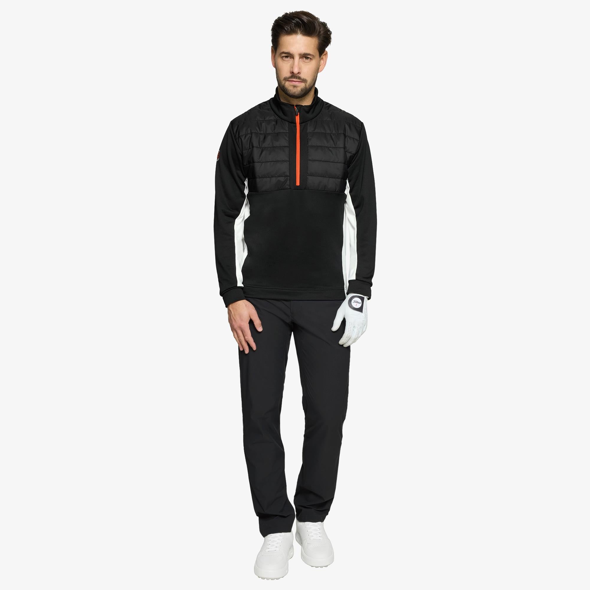 Galvin Green Dalton Insula Mens Golf Mid Layer Black/White/Orange