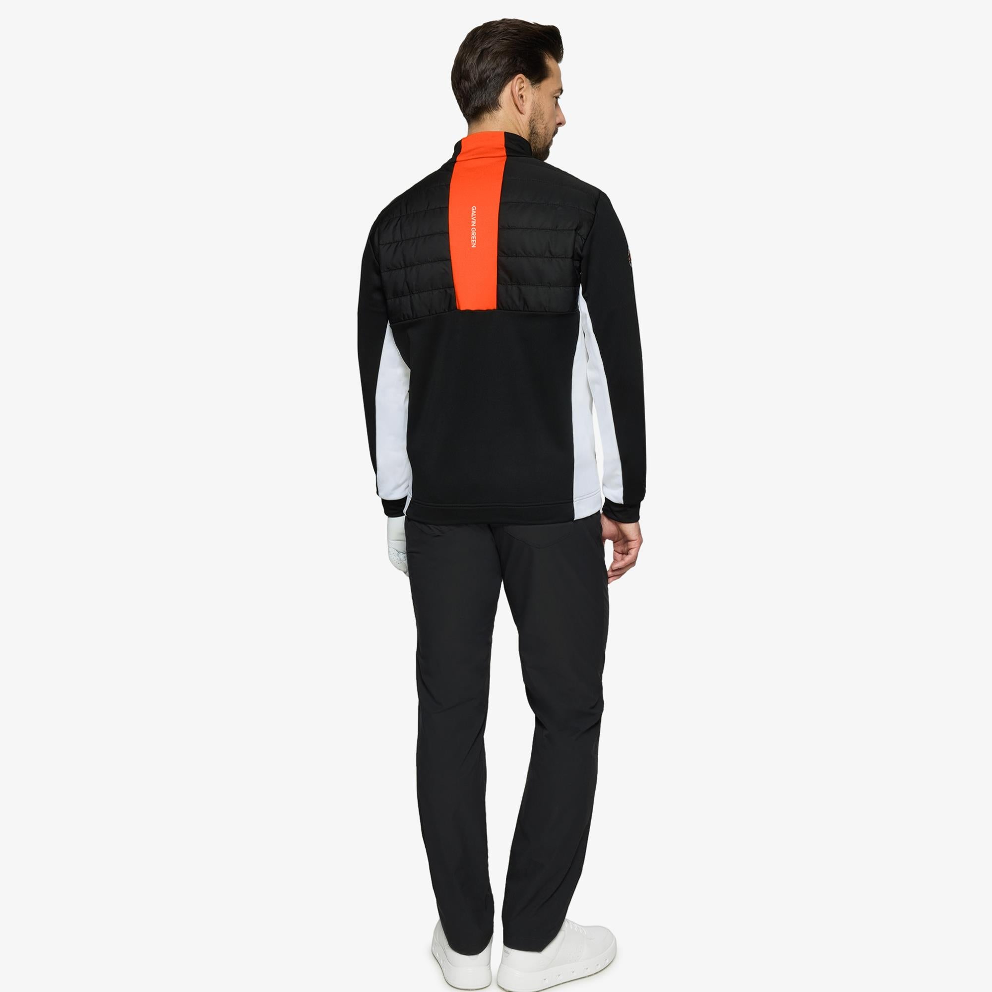 Galvin Green Dalton Insula Mens Golf Mid Layer Black/White/Orange