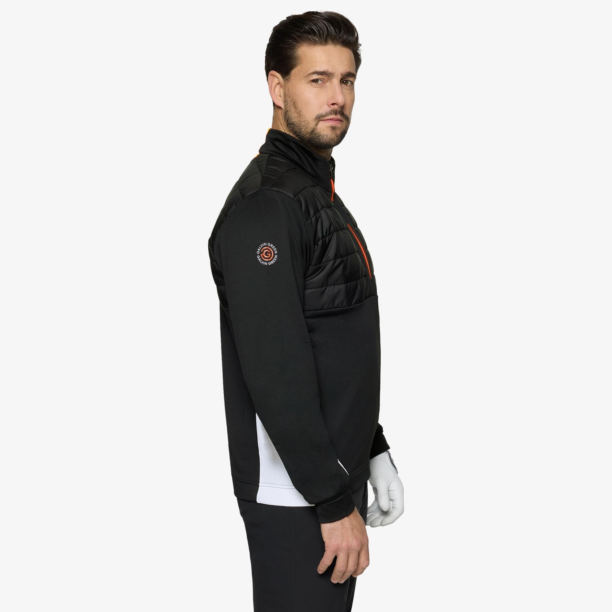 Galvin Green Dalton Insula Mens Golf Mid Layer Black/White/Orange