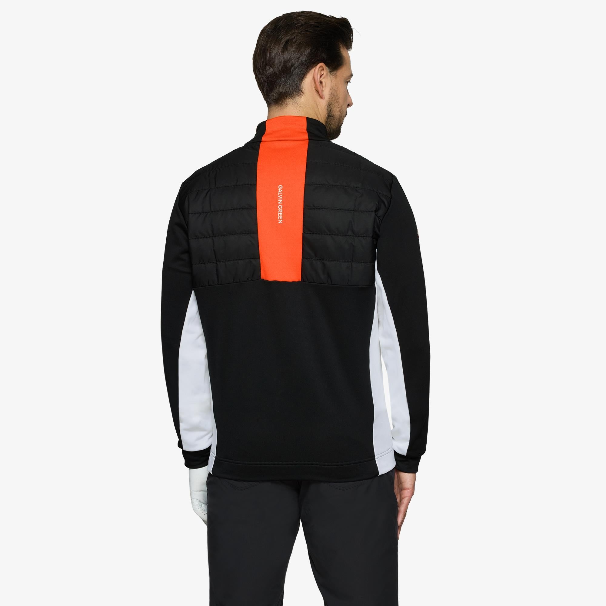 Galvin Green Dalton Insula Mens Golf Mid Layer Black/White/Orange