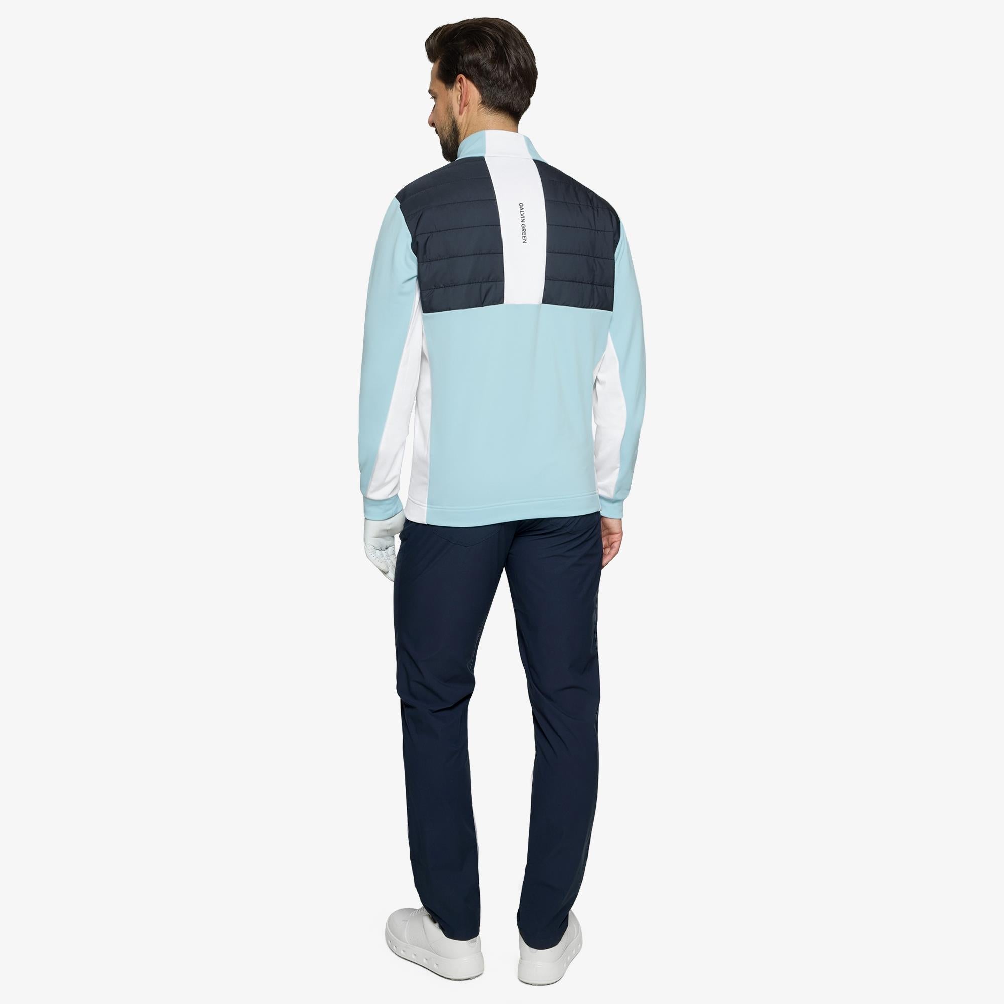 Galvin Green Dalton Insula Mens Golf Mid Layer Crystal Blue/Navy