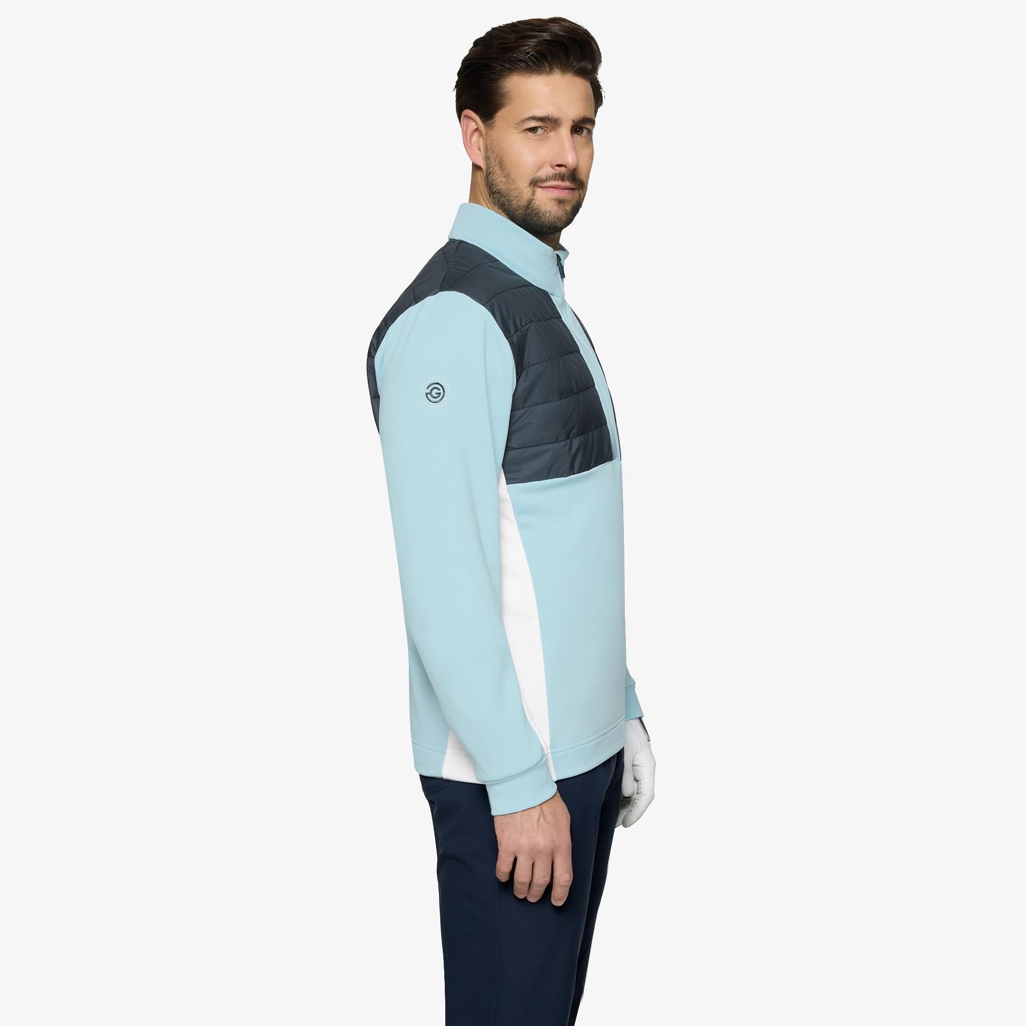 Galvin Green Dalton Insula Mens Golf Mid Layer Crystal Blue/Navy