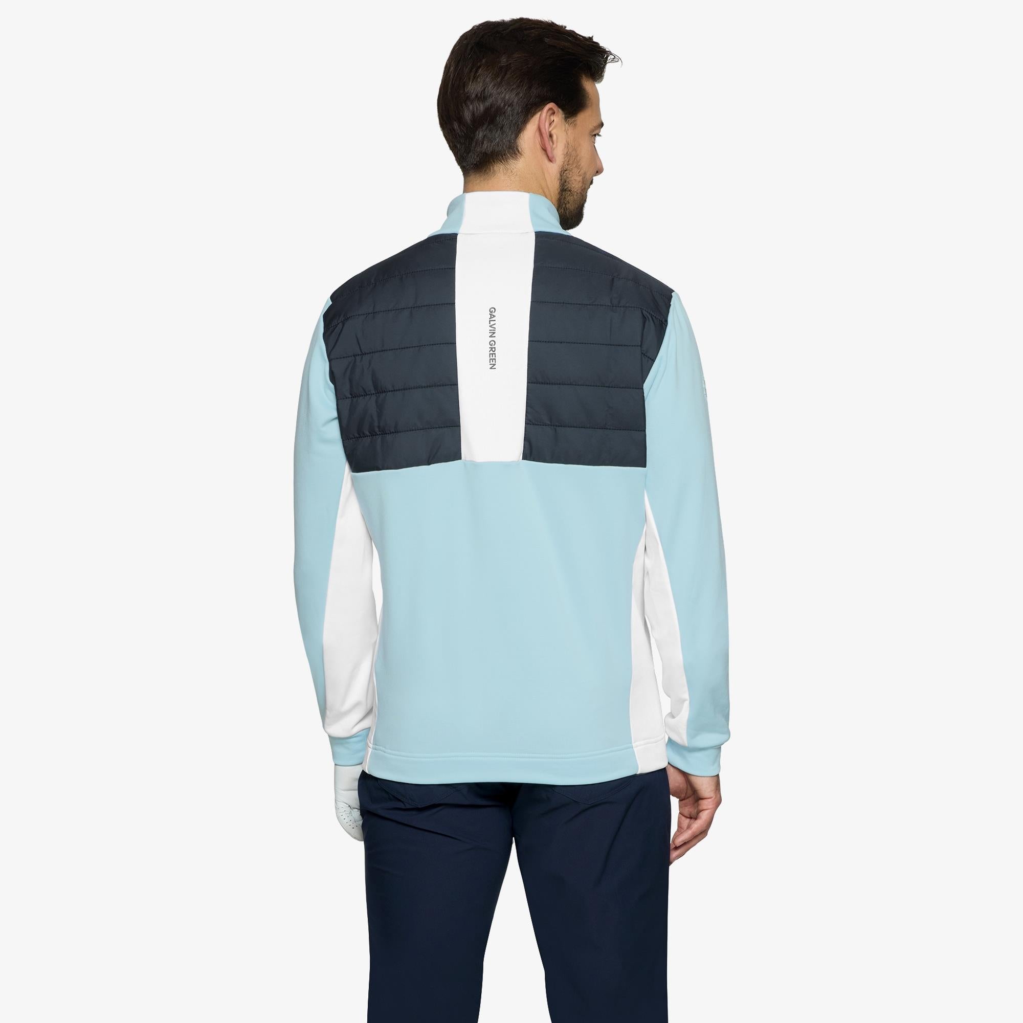 Galvin Green Dalton Insula Mens Golf Mid Layer Crystal Blue/Navy