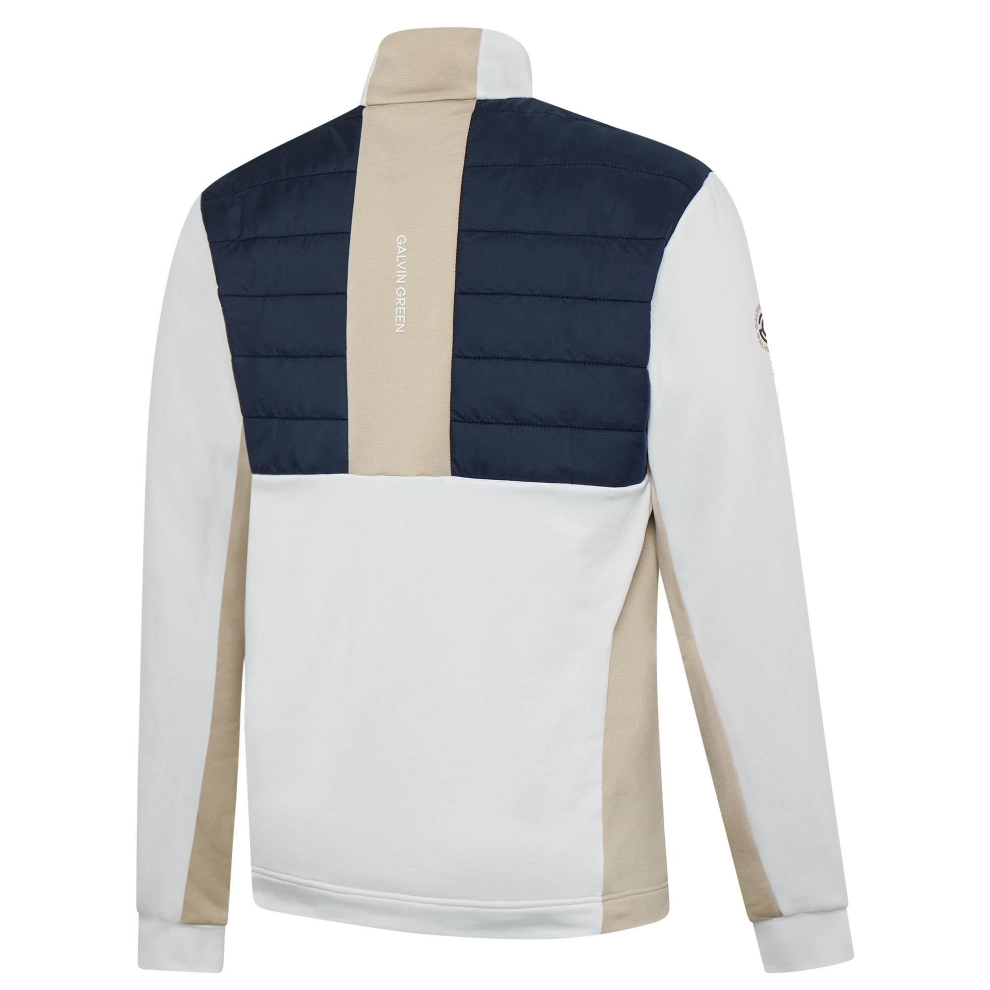 Galvin Green Dalton Insula Mens Golf Mid Layer Sand/Navy/White
