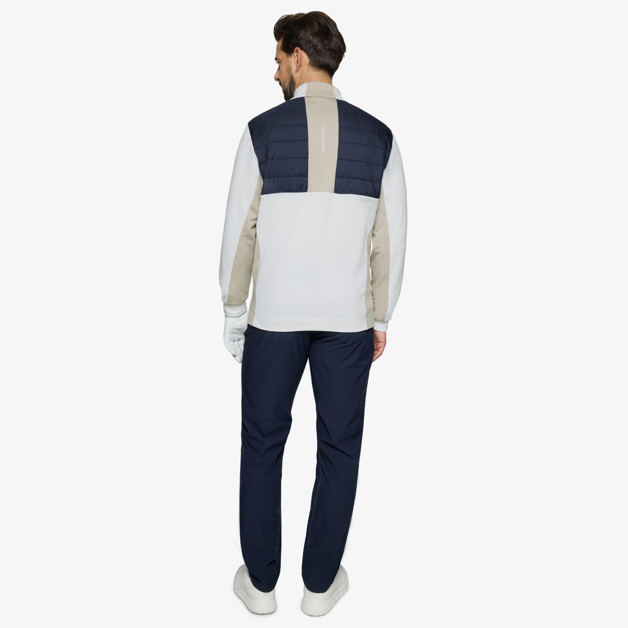 Galvin Green Dalton Insula Mens Golf Mid Layer Sand/Navy/White