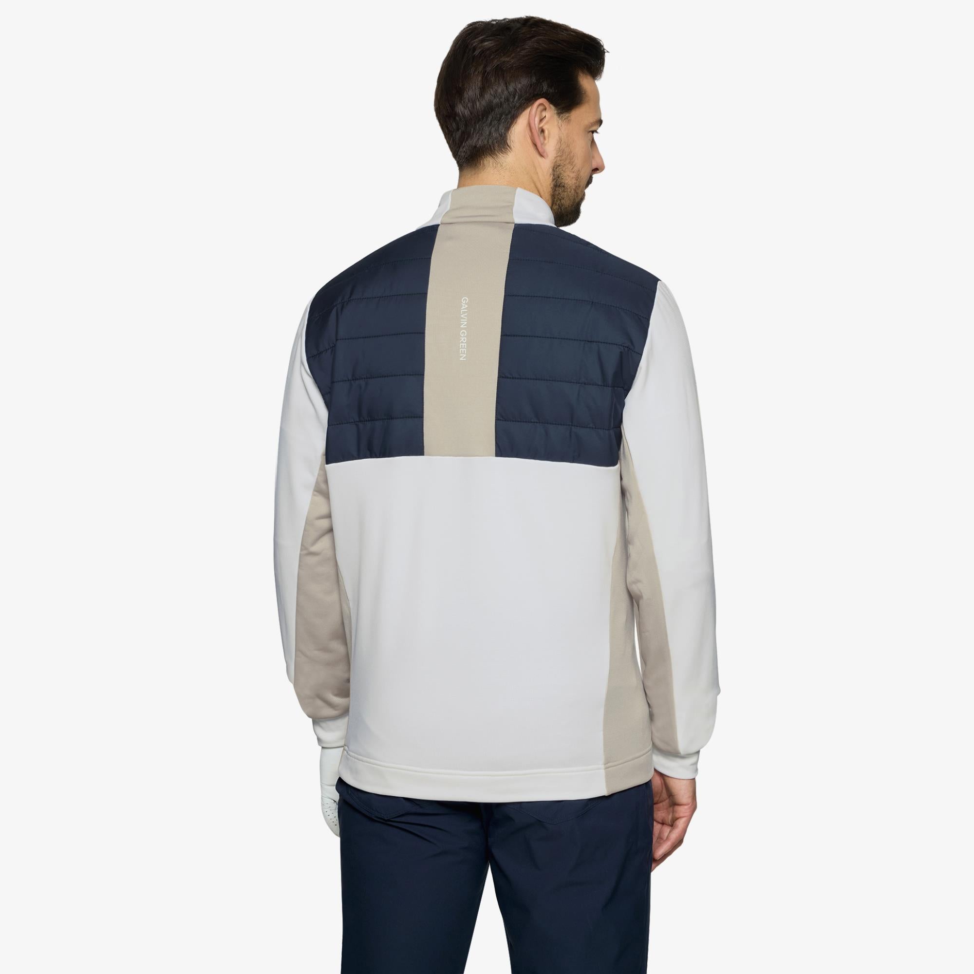 Galvin Green Dalton Insula Mens Golf Mid Layer Sand/Navy/White