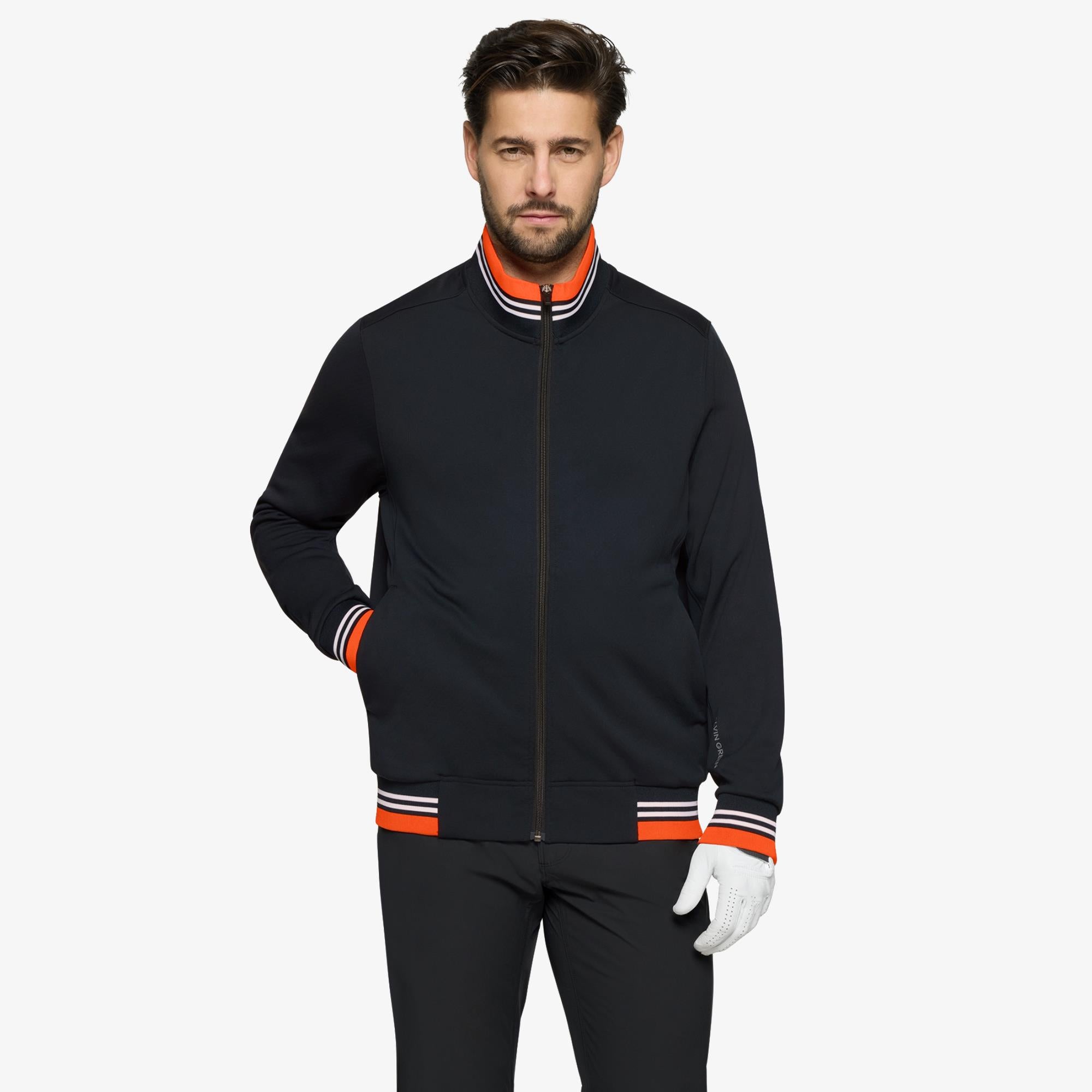 Galvin Green Daniel Insula Mens Golf Mid Layer Black/White/Orange