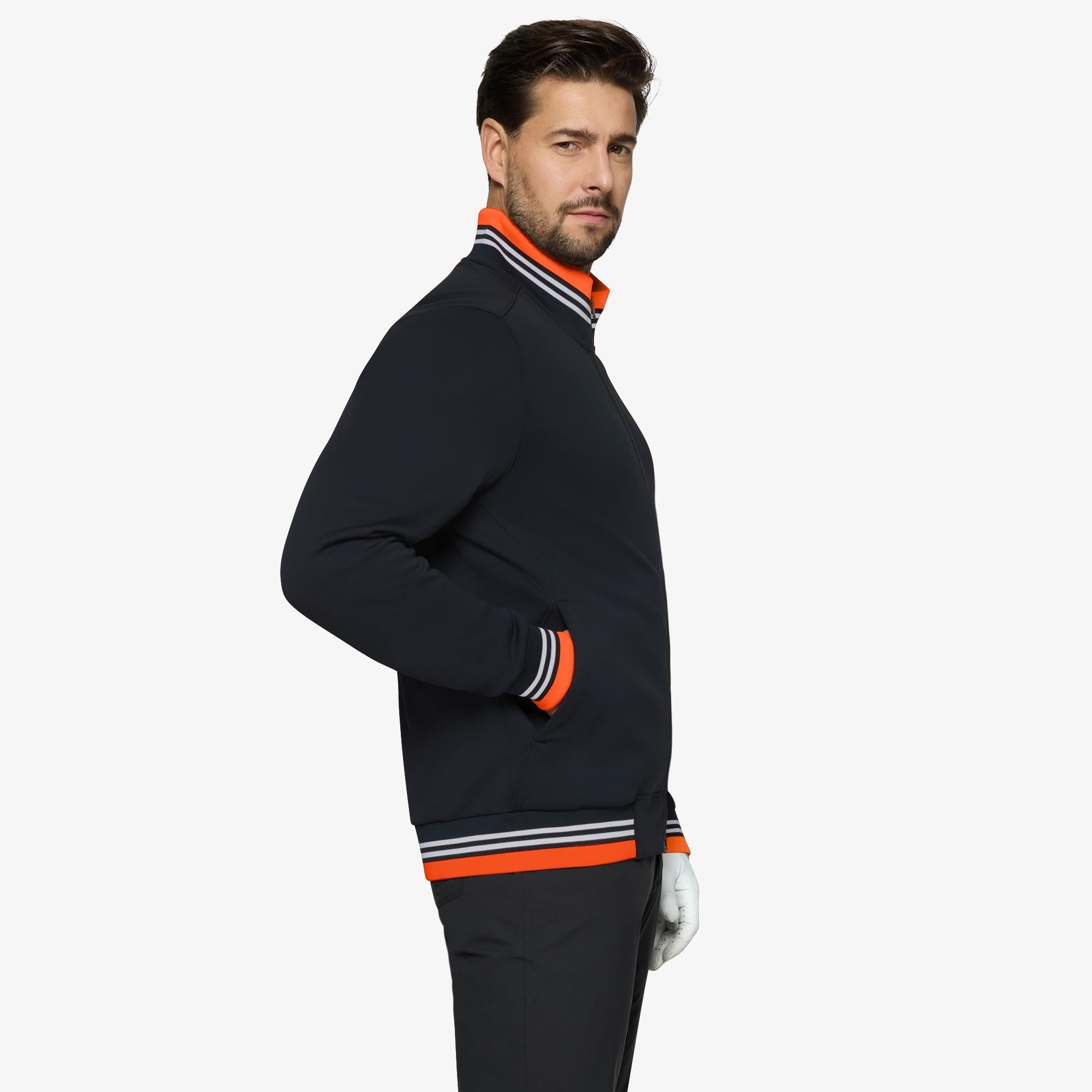 Galvin Green Daniel Insula Mens Golf Mid Layer Black/White/Orange