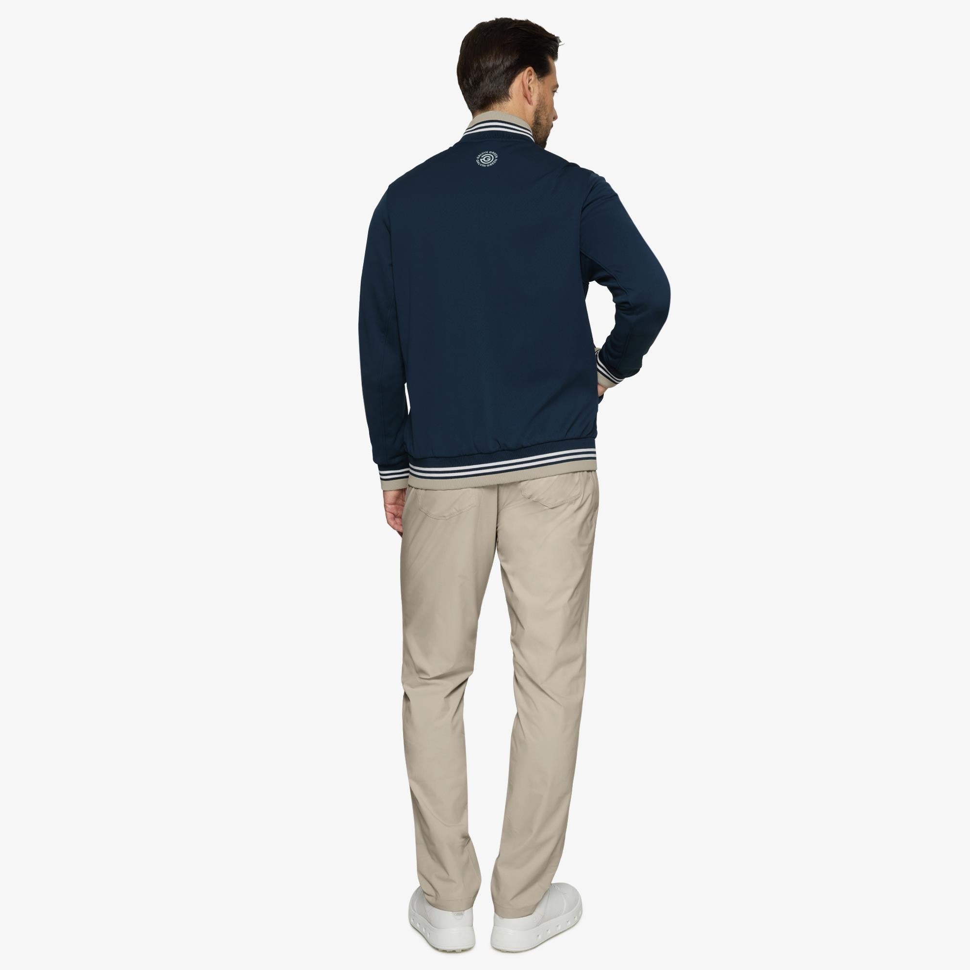 Galvin Green Daniel Insula Mens Golf Mid Layer Sand/Navy/White
