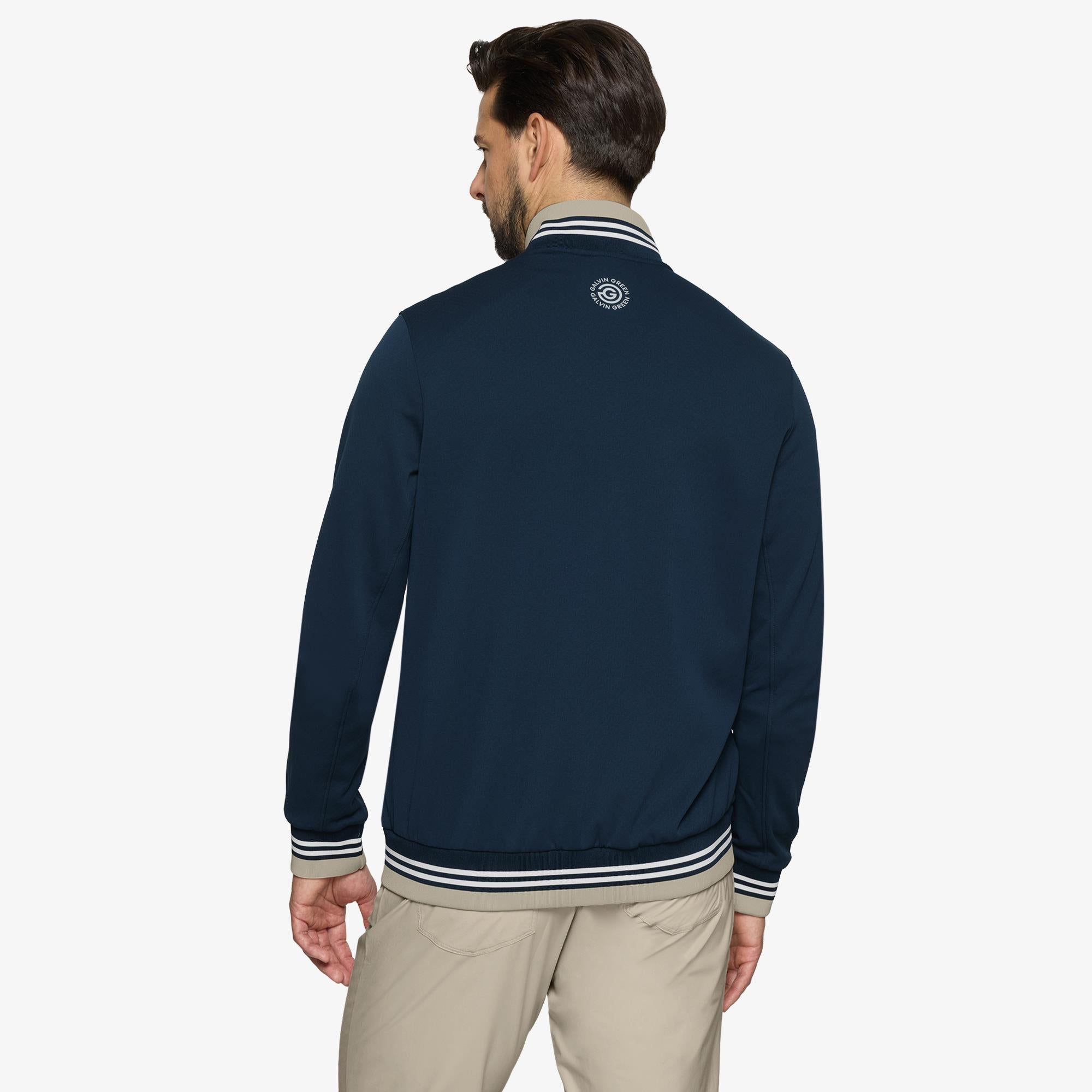 Galvin Green Daniel Insula Mens Golf Mid Layer Sand/Navy/White