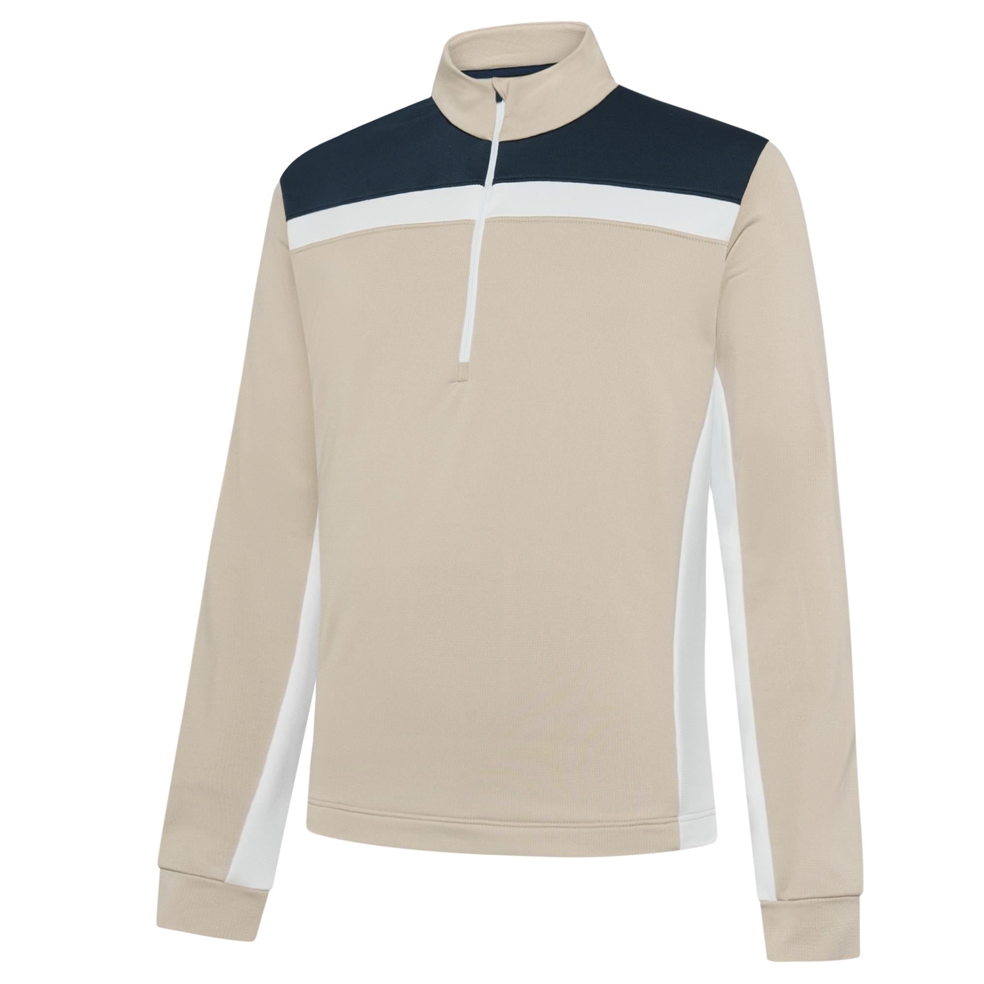 Galvin Green Dean Insula Mens Golf Mid Layer Sand/Navy