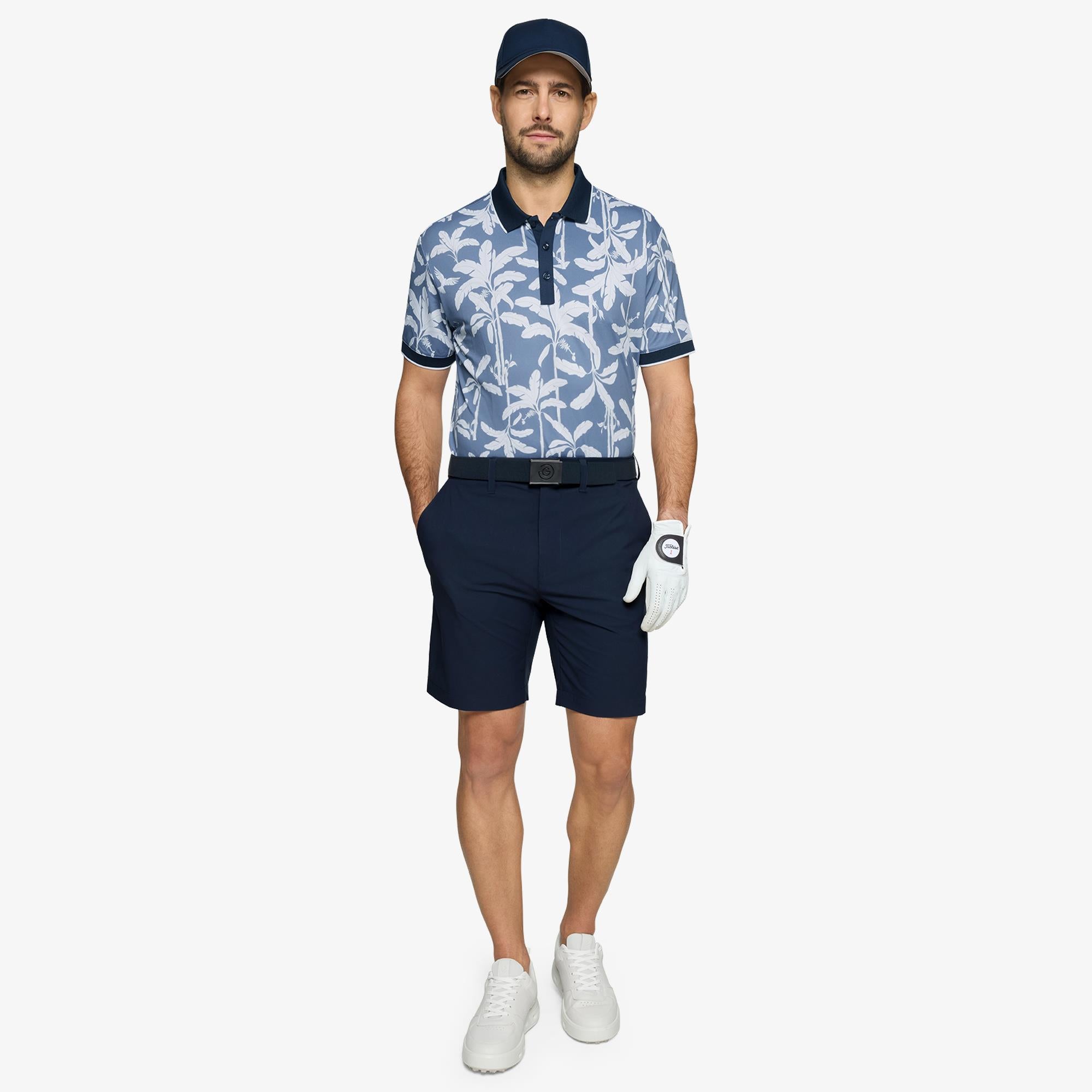 Galvin Green Merry Ventil8+ Mens Golf Polo Shirt Moonlight Blue/Navy