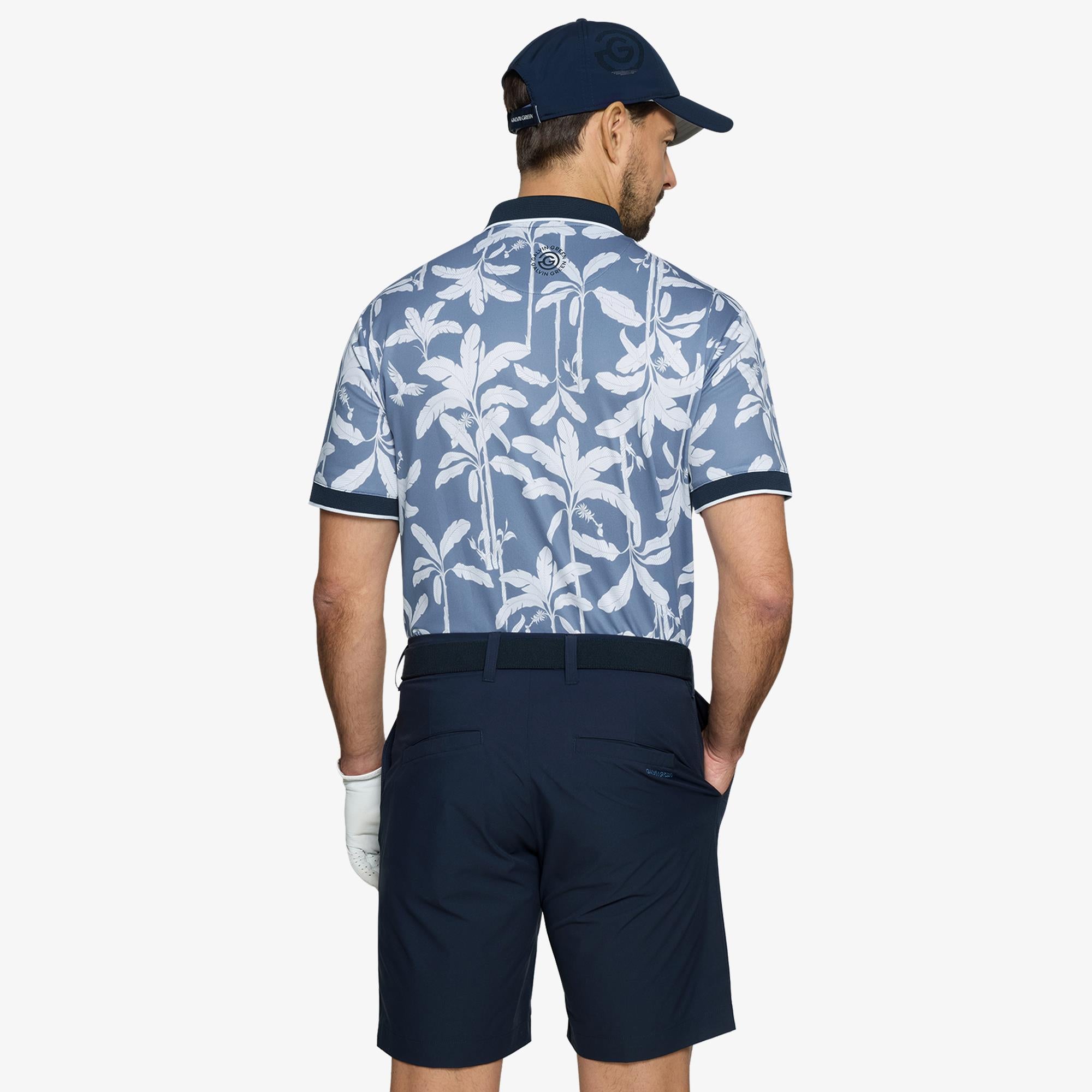 Galvin Green Merry Ventil8+ Mens Golf Polo Shirt Moonlight Blue/Navy