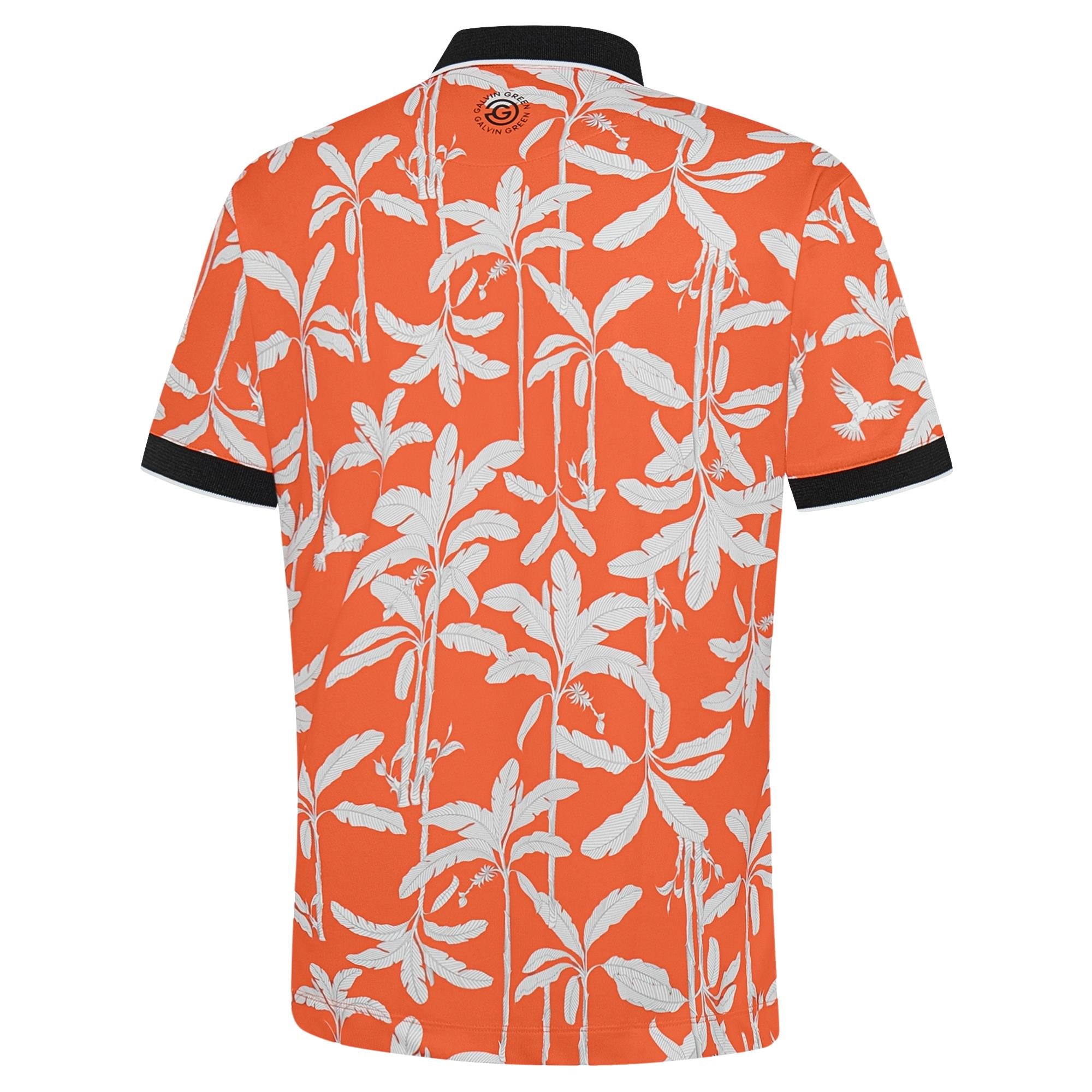Galvin Green Merry Ventil8+ Mens Golf Polo Shirt Orange/Black