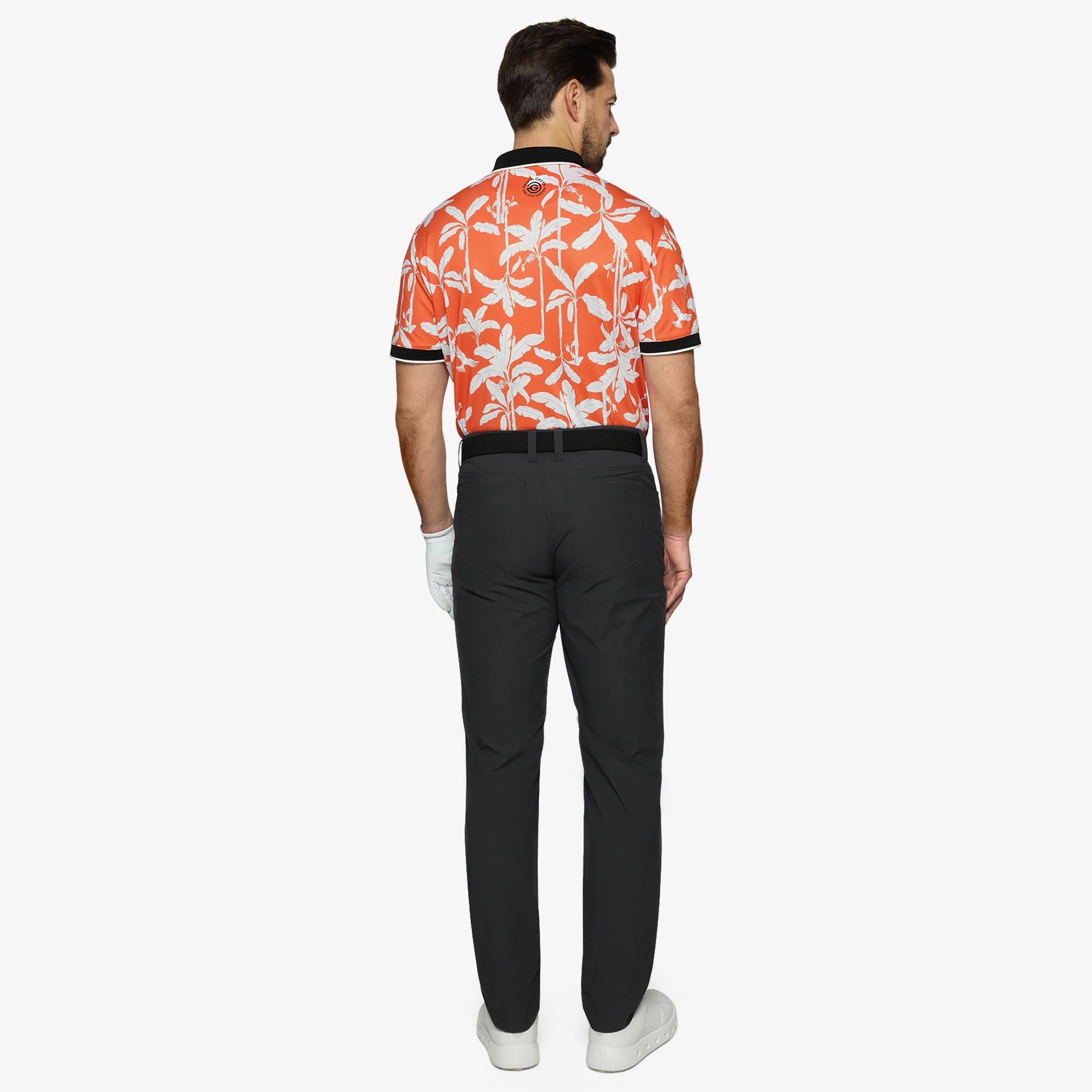 Galvin Green Merry Ventil8+ Mens Golf Polo Shirt Orange/Black